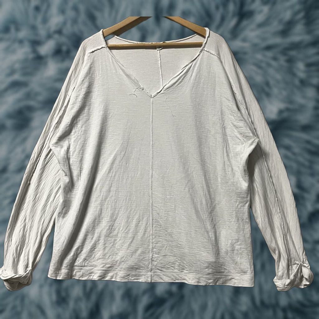 Vintage Caslon White Long Sleeve Tshirt 2XL Crew Neck Pullover Knit T-Shirt Women Basic Size XXL / US 16-18 / IT 52-54 - 1 Thumbnail