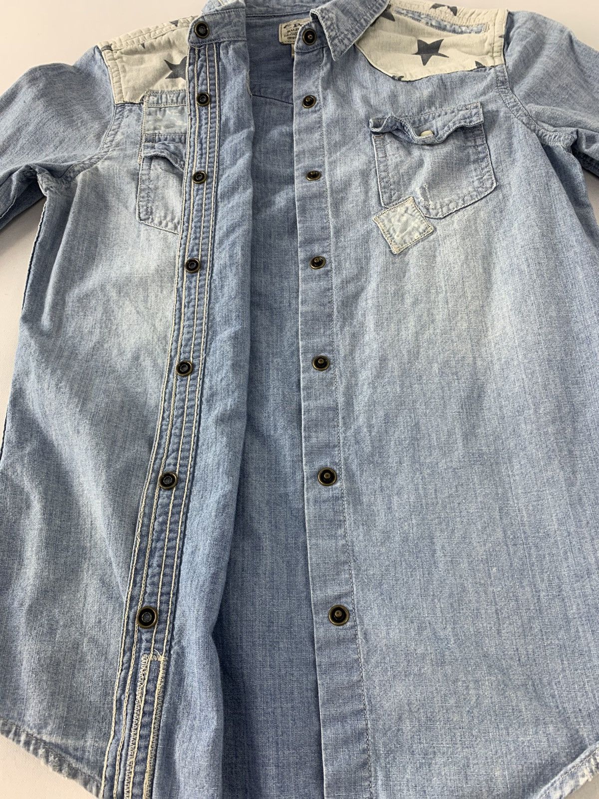 Polo Ralph Lauren Polo by Ralph Lauren Denim Shirt Dungarees Star Design Size L / US 10 / IT 46 - 5 Thumbnail