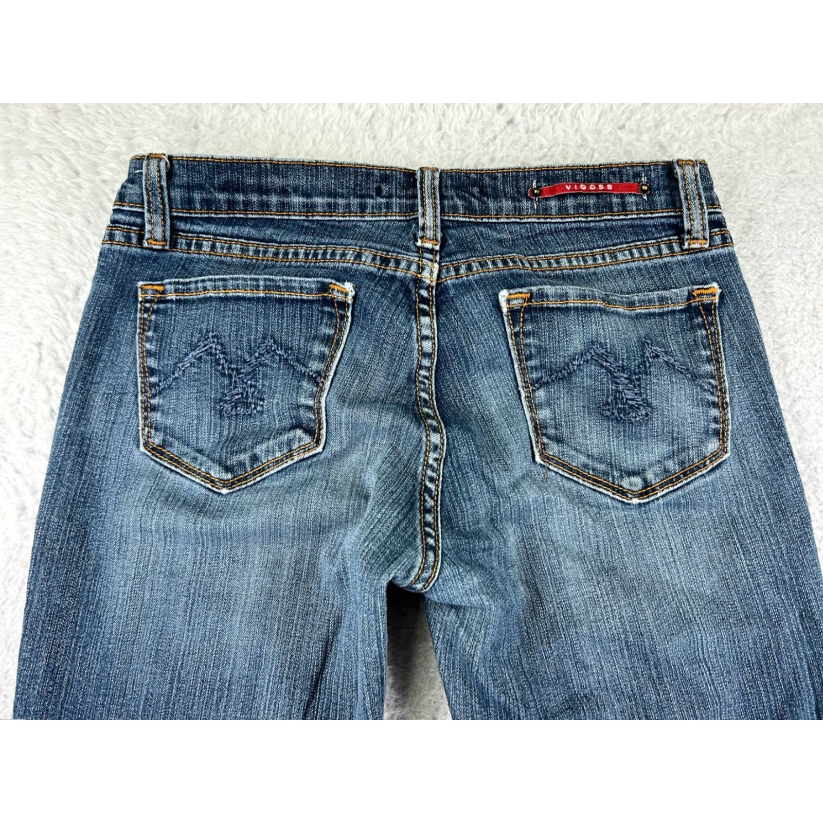Vintage VIGOSS Jeans Women 5 Blue Denim Bootcut Medium Wash Western Womens Size 27" / US 4 / IT 40 - 3 Thumbnail