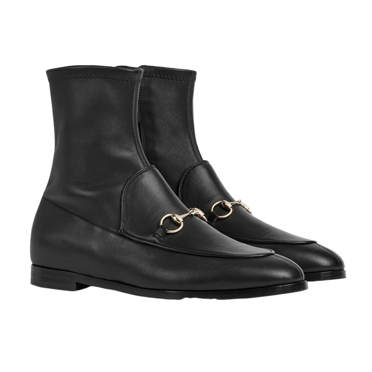 GUCCI Jordaan $1490 Women's Black Leather Ankle Boots New &