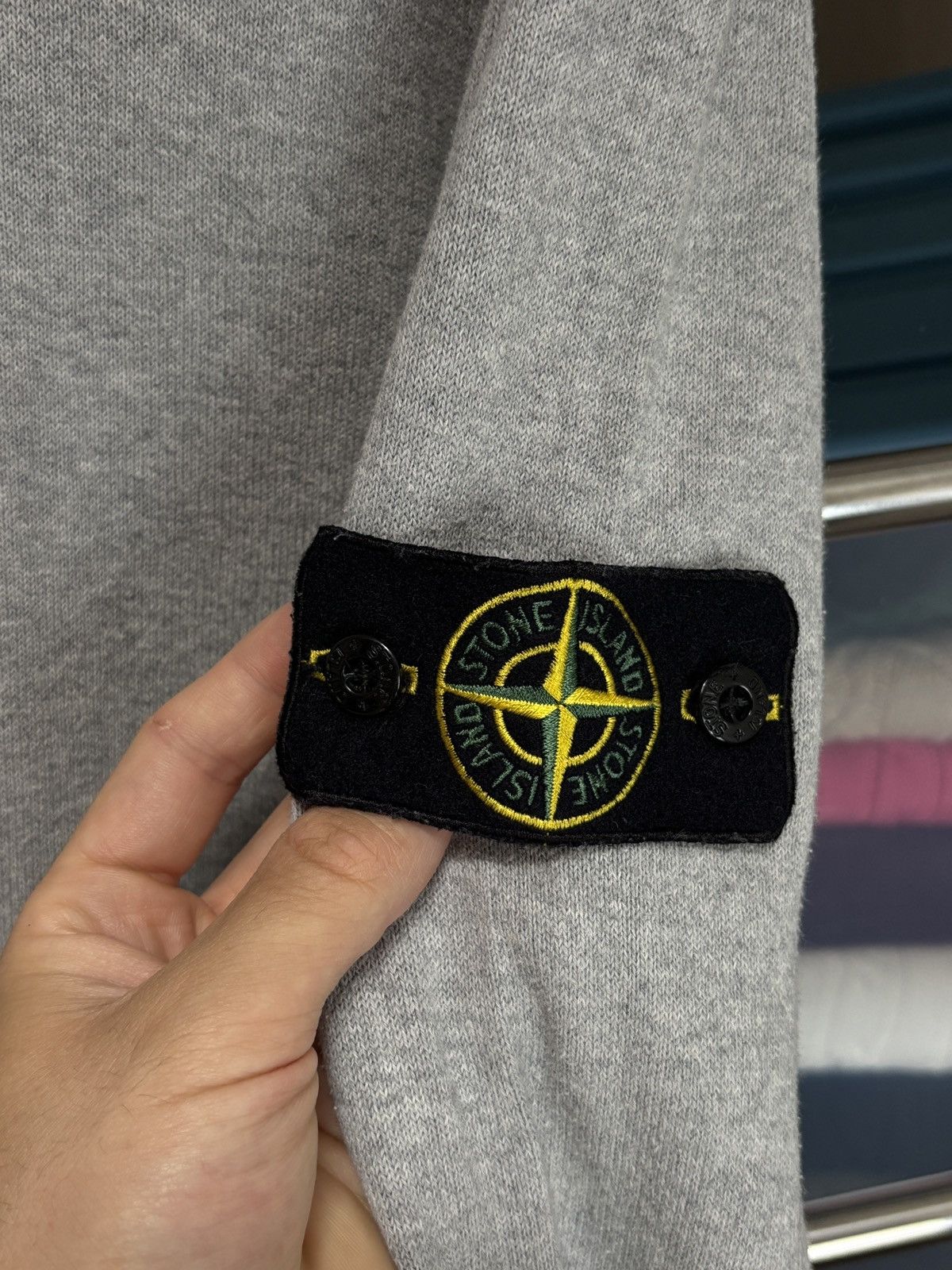 Stone Island Stone Island Vintage Grey Long Sleeve Thin Cotton Sweater Size US L / EU 52-54 / 3 - 9 Thumbnail