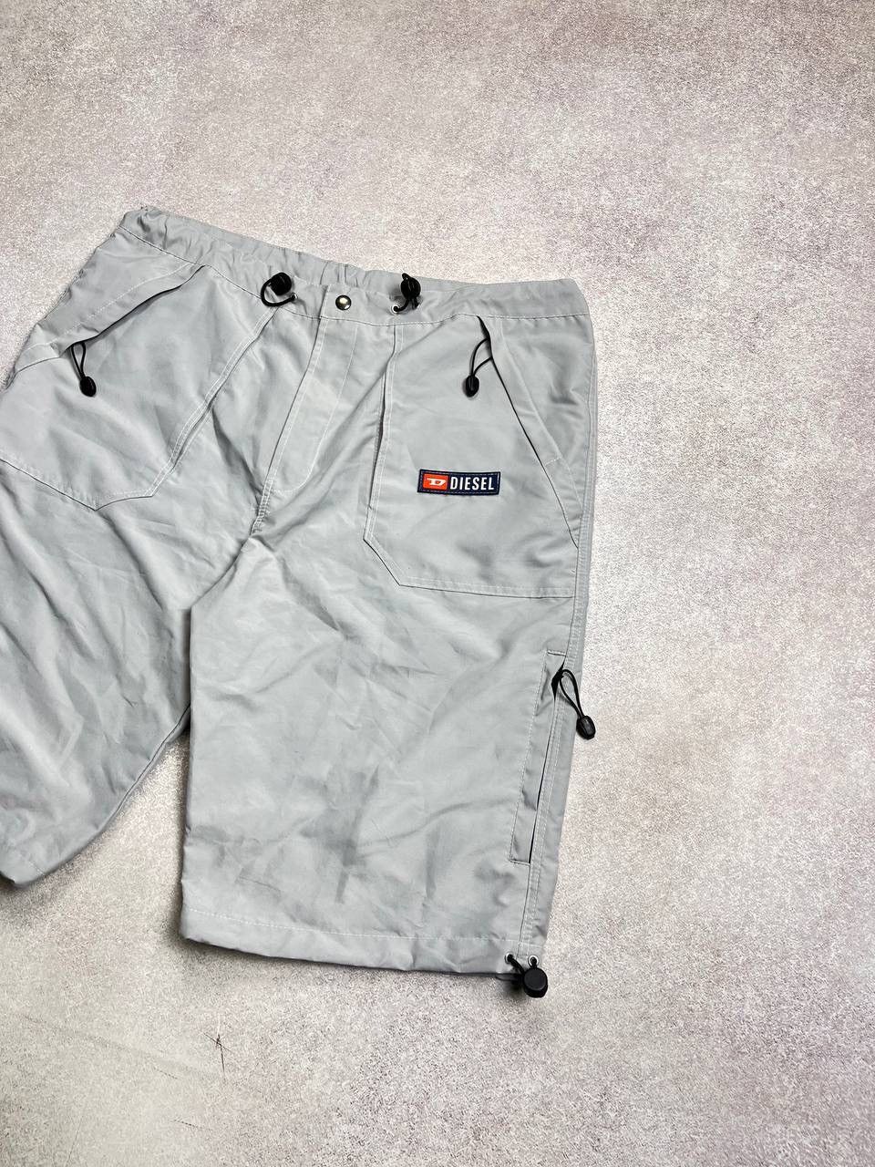Diesel × Vintage Vintage Diesel Nylon Cargo Baggy Short Jorts Y2K L Size US 34 / EU 50 - 2 Thumbnail