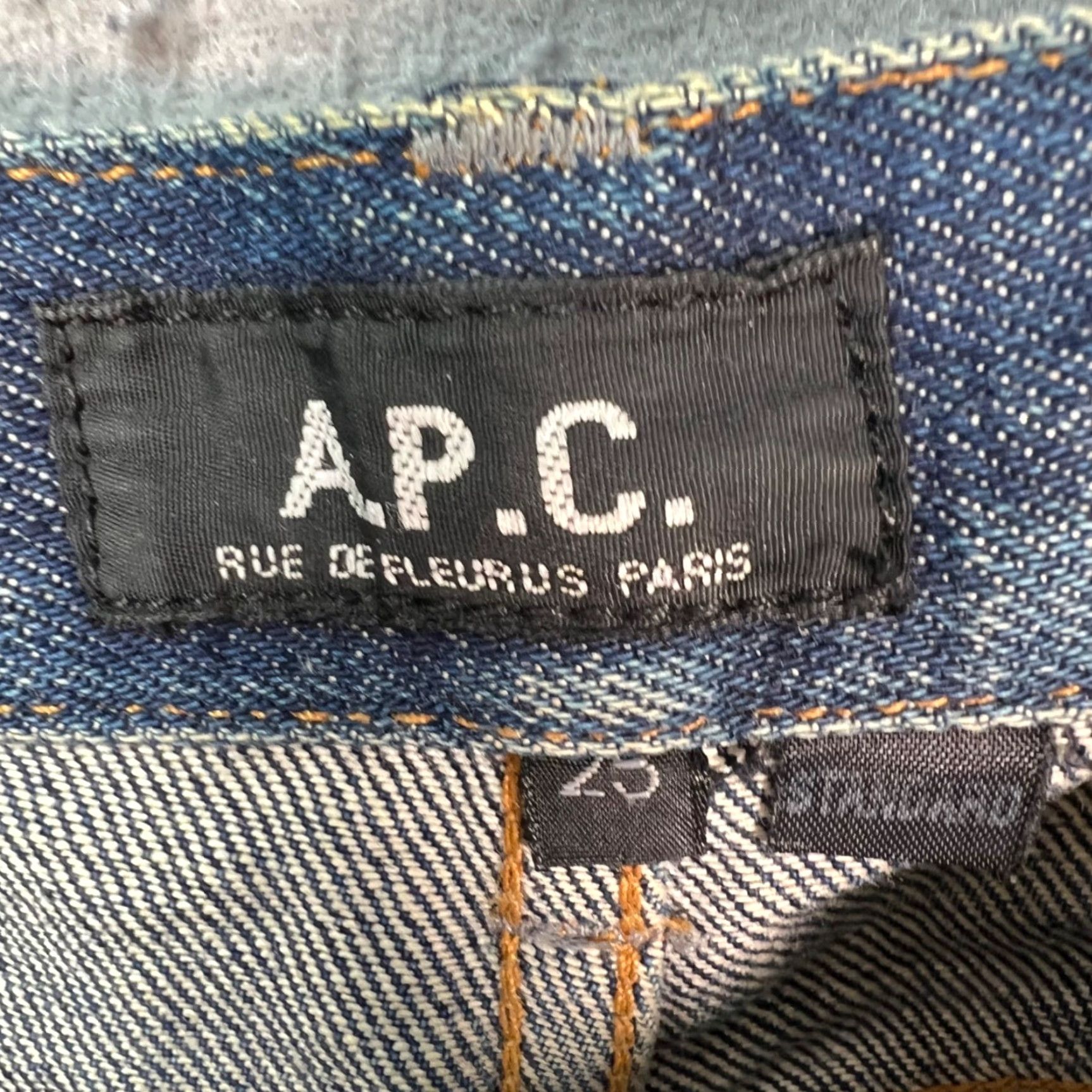 A.P.C. A.P.C. Womens Jeans Blue Raw Denim 25 Tapered Leg Made In France Size 42" / US 20 - 3 Thumbnail