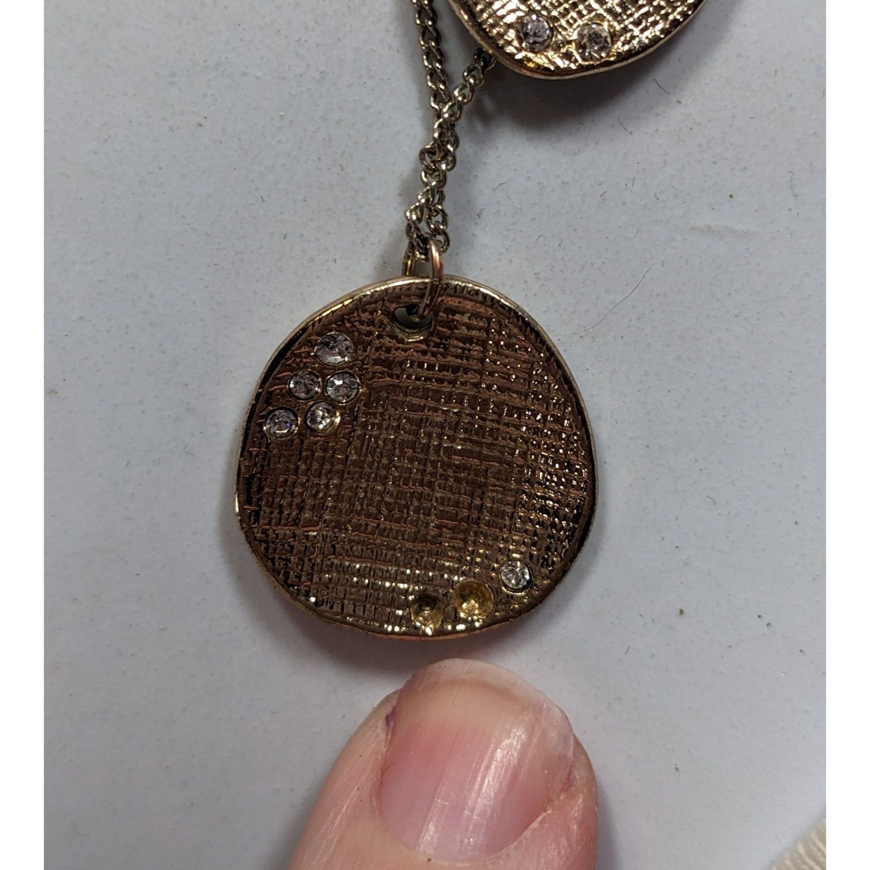 Liz Claiborne Liz Claiborne Layered Gold-Tone Necklace With Textured Circu Size ONE SIZE - 3 Thumbnail