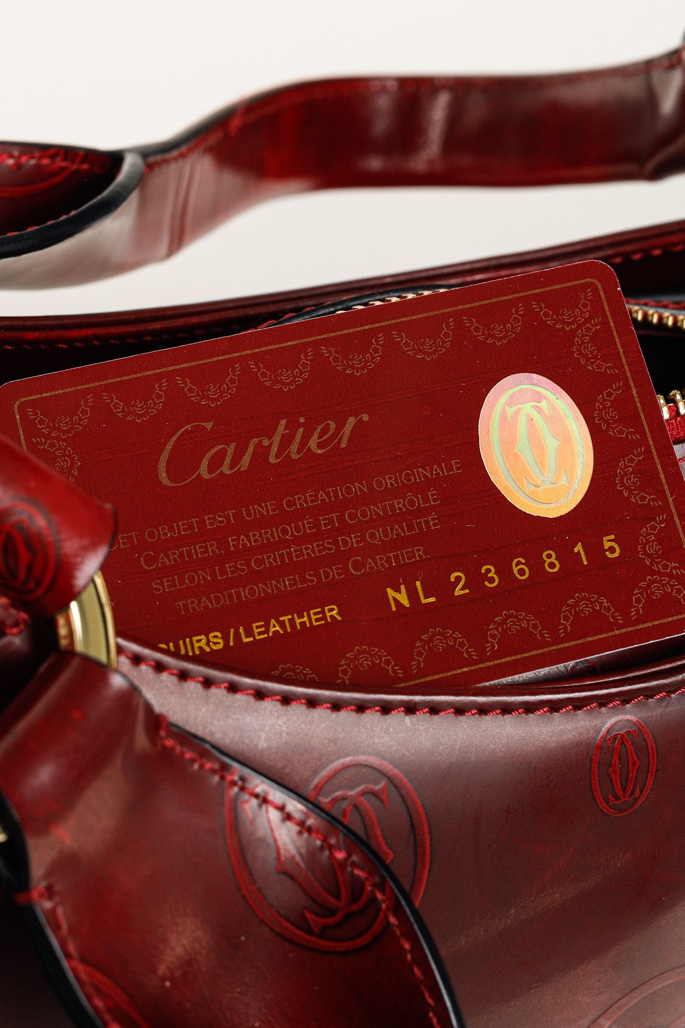 Cartier Cartier Marcello Red Happy Birthday Leather Shoulder Bag Size ONE SIZE - 14 Thumbnail