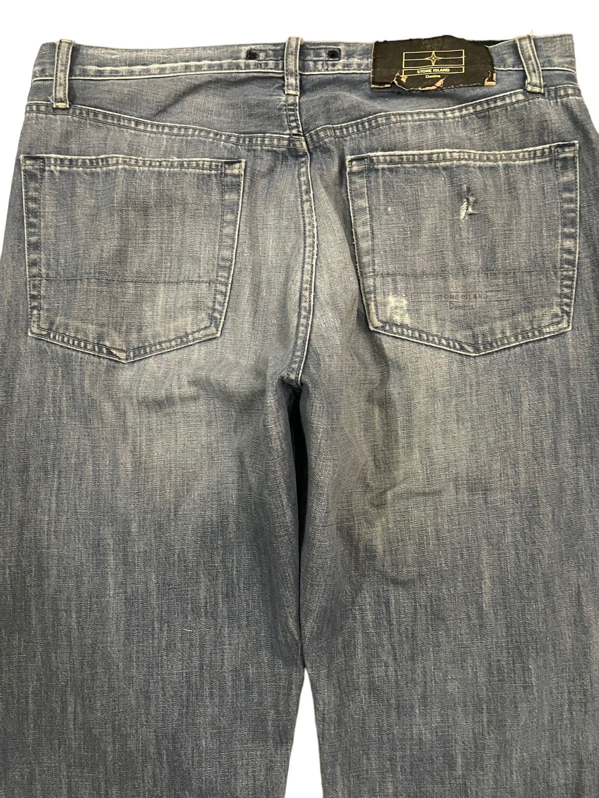 Stone Island Vintage Stone Island Denim Blue Wash Style Loose Jeans Size US 33 - 4 Thumbnail