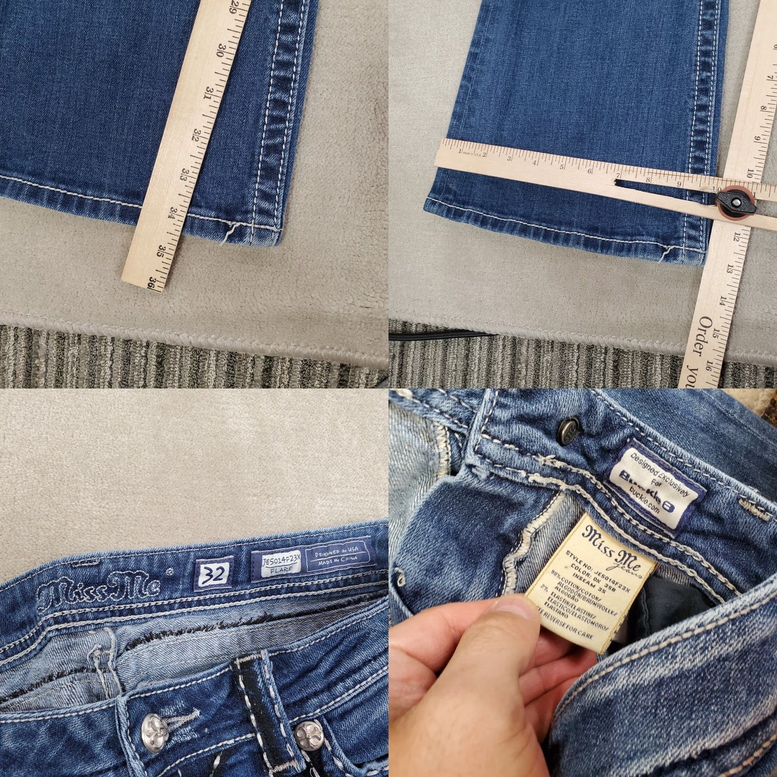Miss Me **Miss Me Jeans Womens Blue Flare Faded Denim Designer Pockets** User: Miss Me Jeans Womens Blue Flare Faded Denim Designer Pockets * Size 24" / US 00 / IT 34 - 8 Thumbnail