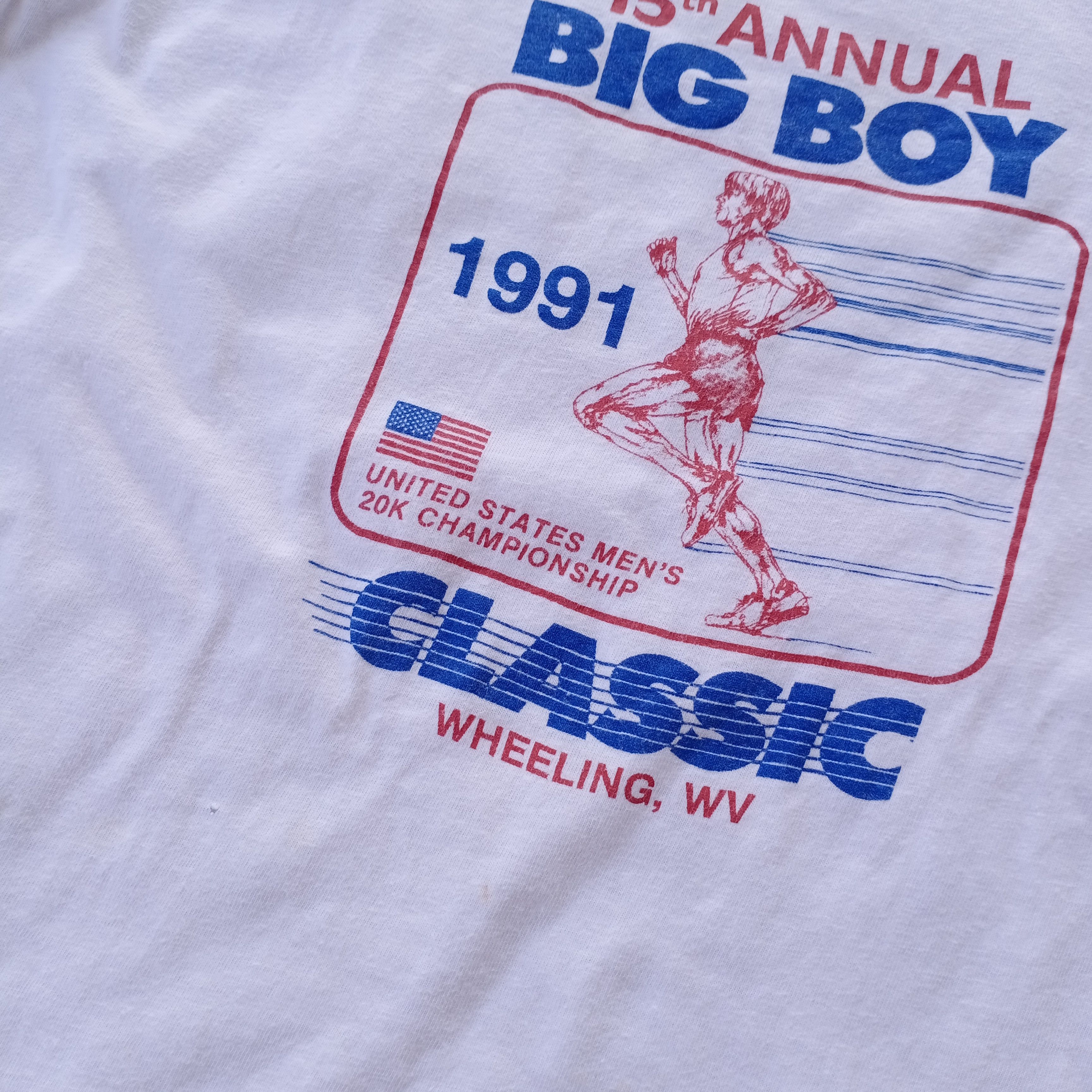 Hanes × Vintage Vintage 90s 1991 Big Boy Running Classic Heinz USA Adidas Size US M / EU 48-50 / 2 - 2 Thumbnail
