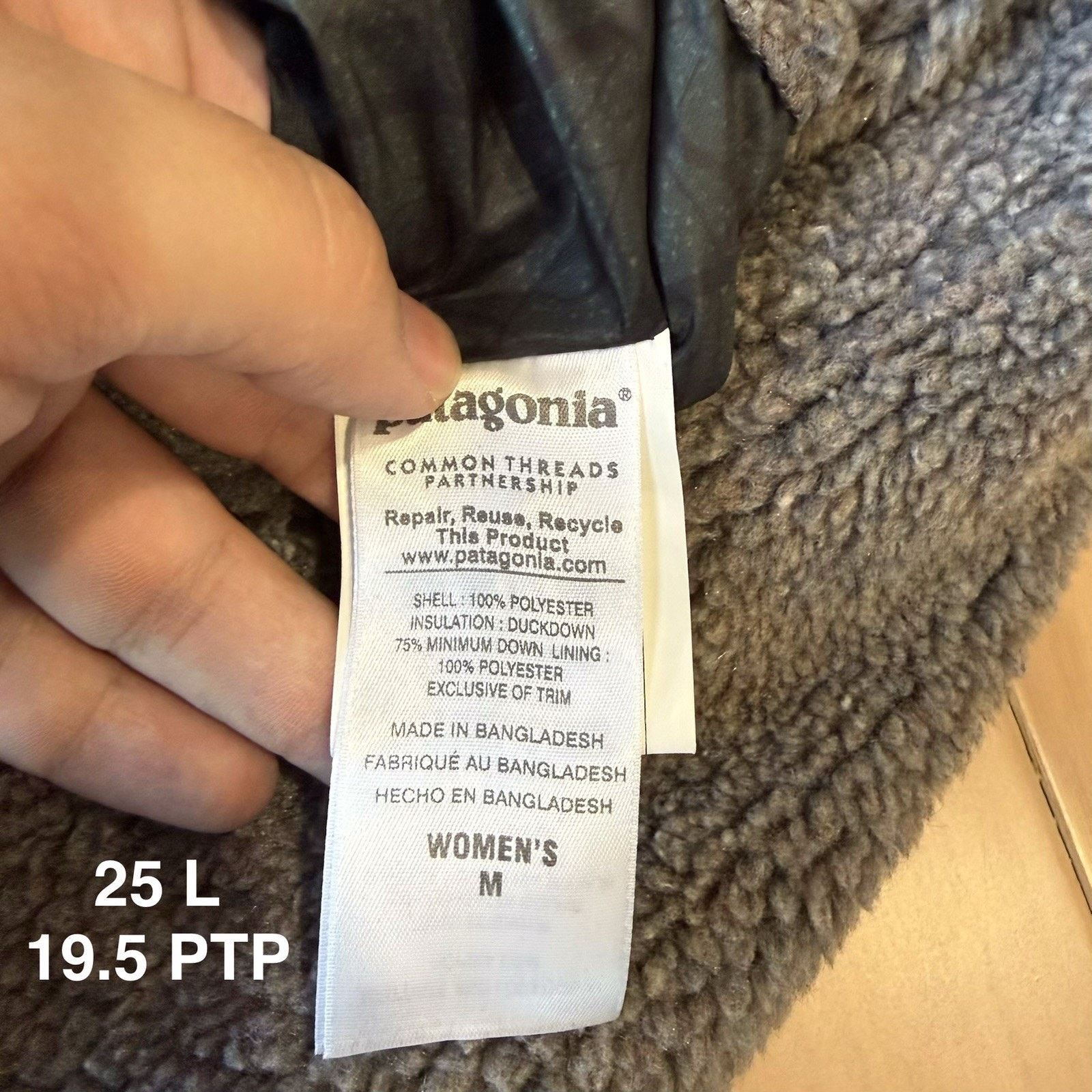 Patagonia Patagonia Recycled Down Fleece Vest Women's M Gray Pile Size M / US 6-8 / IT 42-44 - 5 Thumbnail