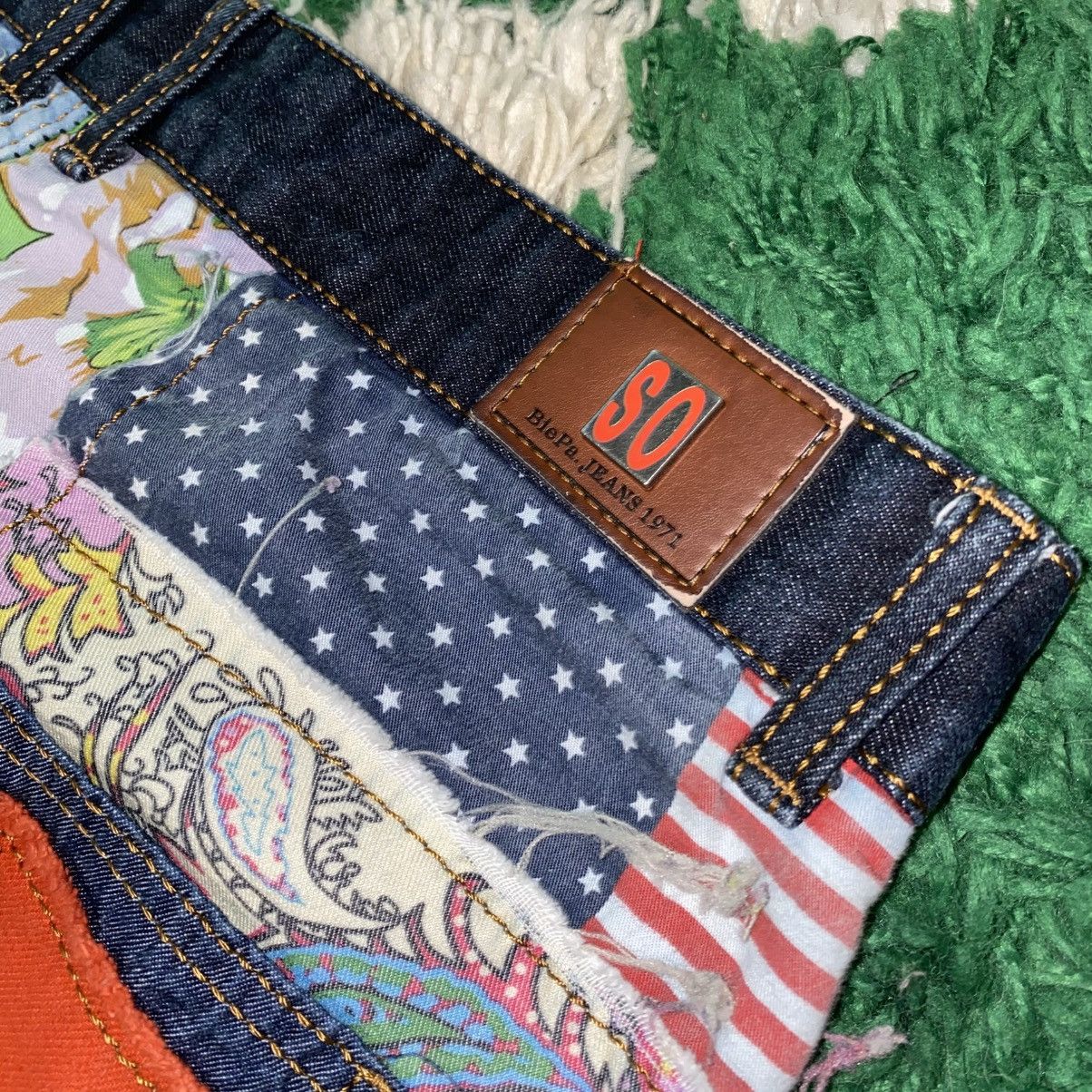 Japanese Brand Biepa Patchwork Jeans | Reconstructed Mixed Fabric | Size 34 Size US 34 / EU 50 - 7 Thumbnail
