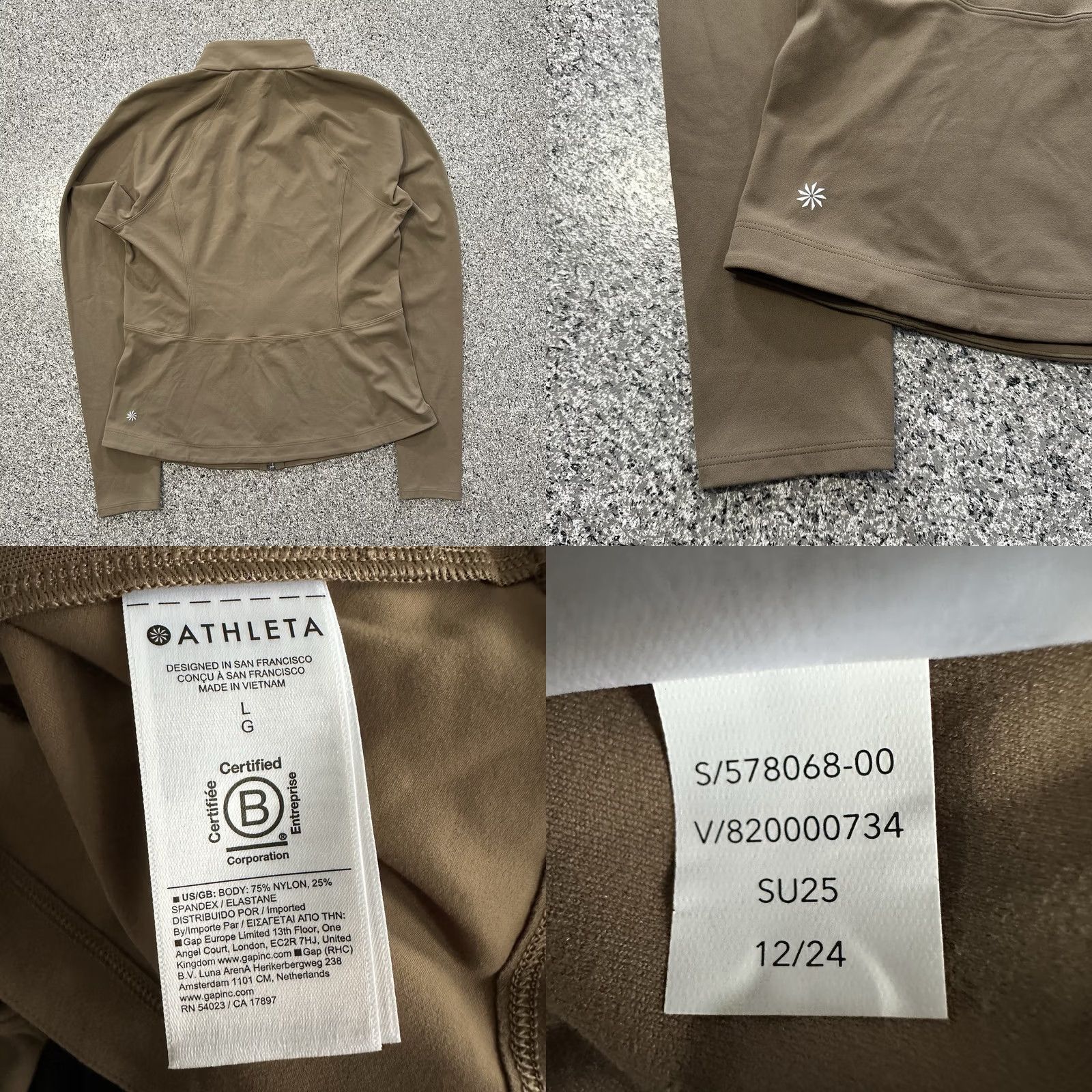 Athleta Athleta Jacket Main Selling Point Womens L Brown Full Zip Hooded Athletic Athleisure 578068 Winter Spring Fall Running & Jogging Womens Size L / US 10 / IT 46 - 8 Thumbnail