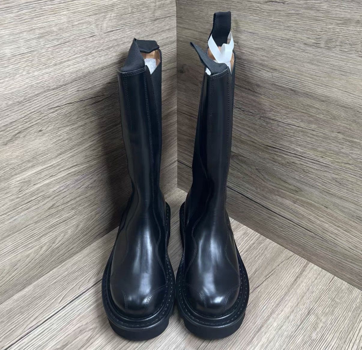 Toga Pulla Toga Pulla Black & Silver Platform Knee-High Boots J41 Size US 5 / IT 35 - 5 Thumbnail