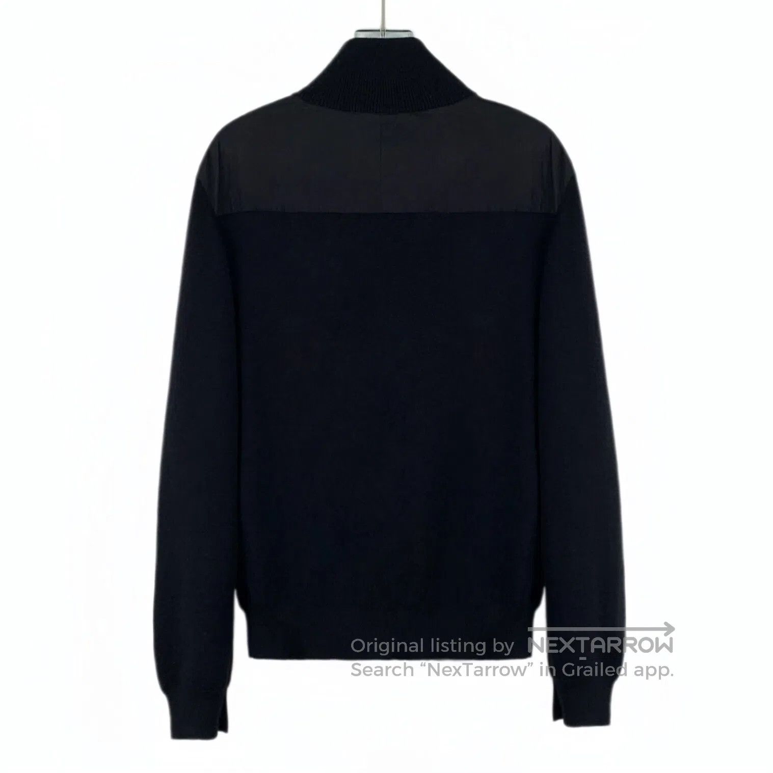 Prada Prada Black Wool Stand Collar Zipper Long Sleeve Jacket| Size US S / EU 44-46 / 1 - 2 Thumbnail