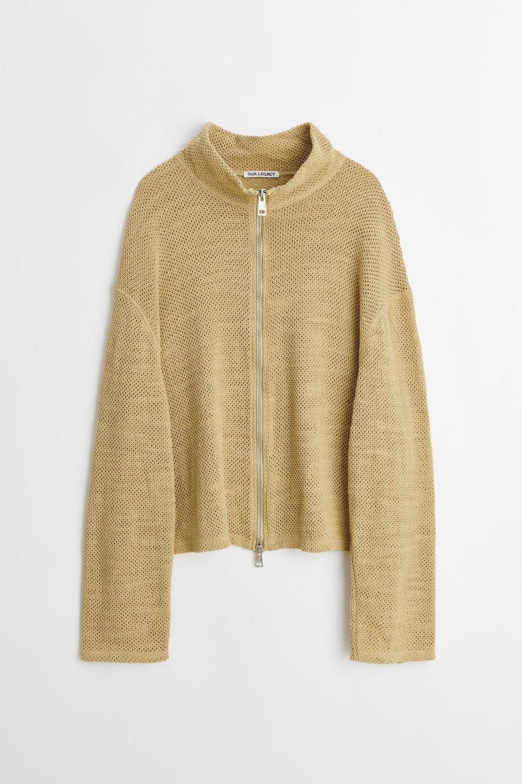 Our Legacy Our Legacy - Beige Rope Weave Shrunken Fullzip Polo 48 | Grailed