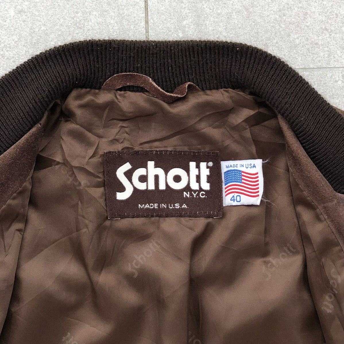 Schott Vintage SCHOTT NYC Suede Leather Bomber Jacket USA 🇺🇸 Size US M / EU 48-50 / 2 - 13 Thumbnail