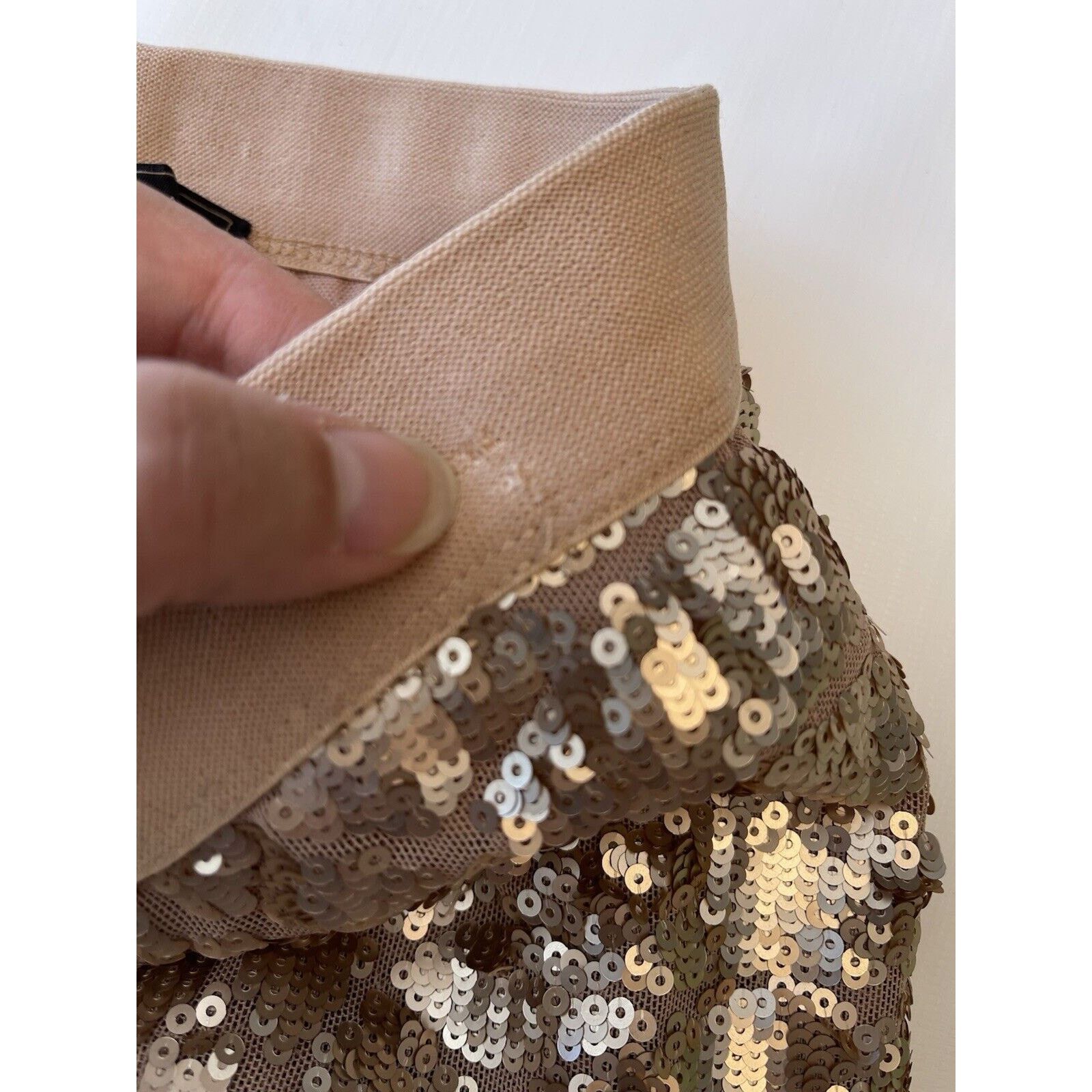 Bcbgmaxazria BCBGMaxazria Snake Sequin Pants Rose Gold Dena Skinny $398 S Size 27" / US 4 / IT 40 - 7 Thumbnail
