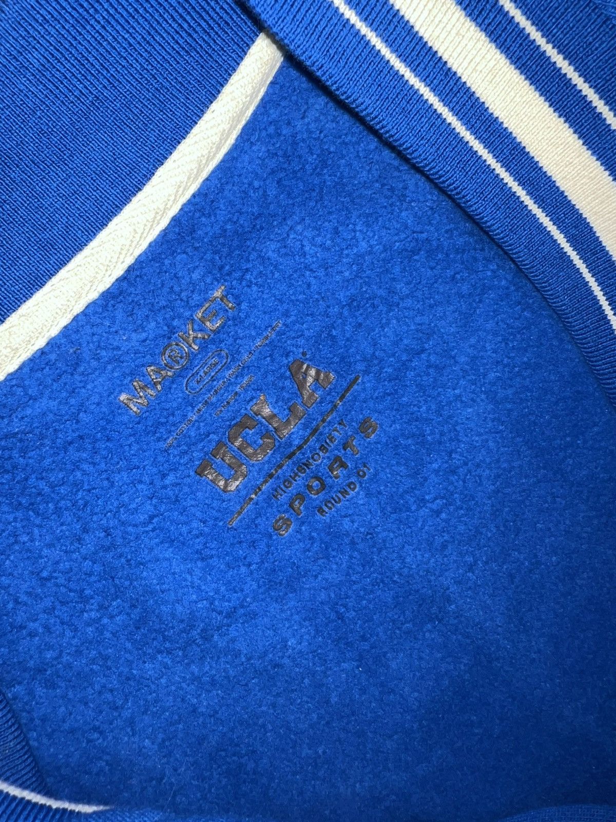 Highsnobiety × Market UCLA x Market x Highsnobiety Fleece Varsity Jacket - Blue Size US XL / EU 56 / 4 - 7 Thumbnail