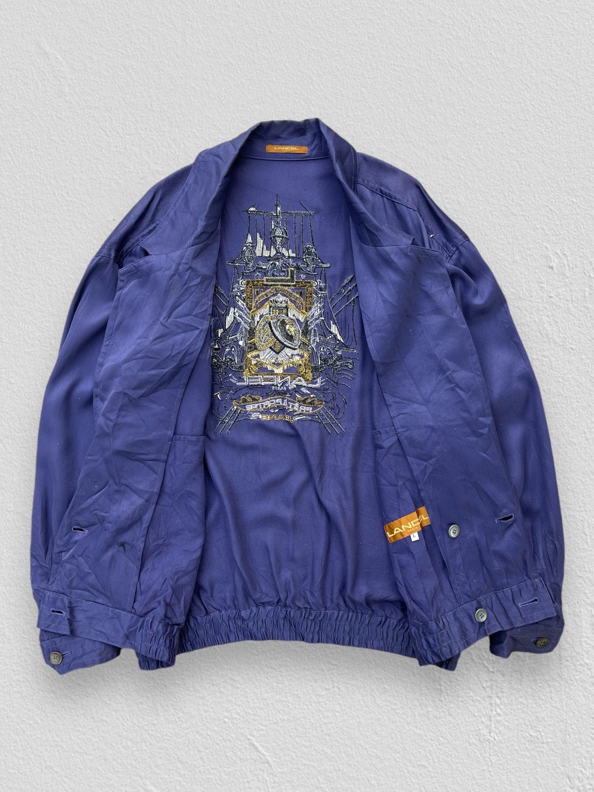 Lancel 🔥Vintage Lancel Paris Embroidered Logo Jacket Size US L / EU 52-54 / 3 - 4 Thumbnail