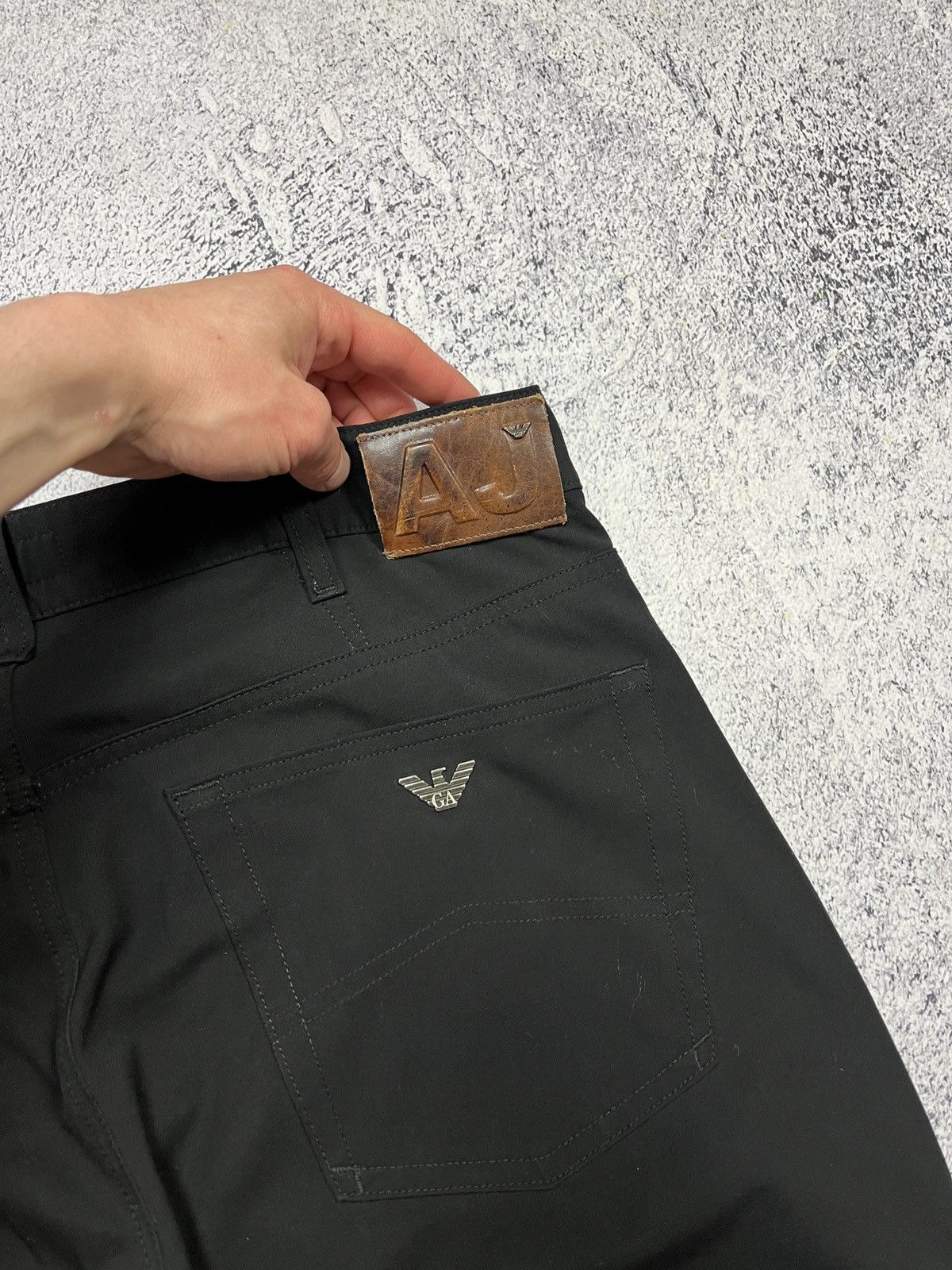 Armani × Giorgio Armani × Vintage Vintage Armani Jeans Metal Logo Classic Pants Rare Luxury Size US 34 / EU 50 - 8 Thumbnail