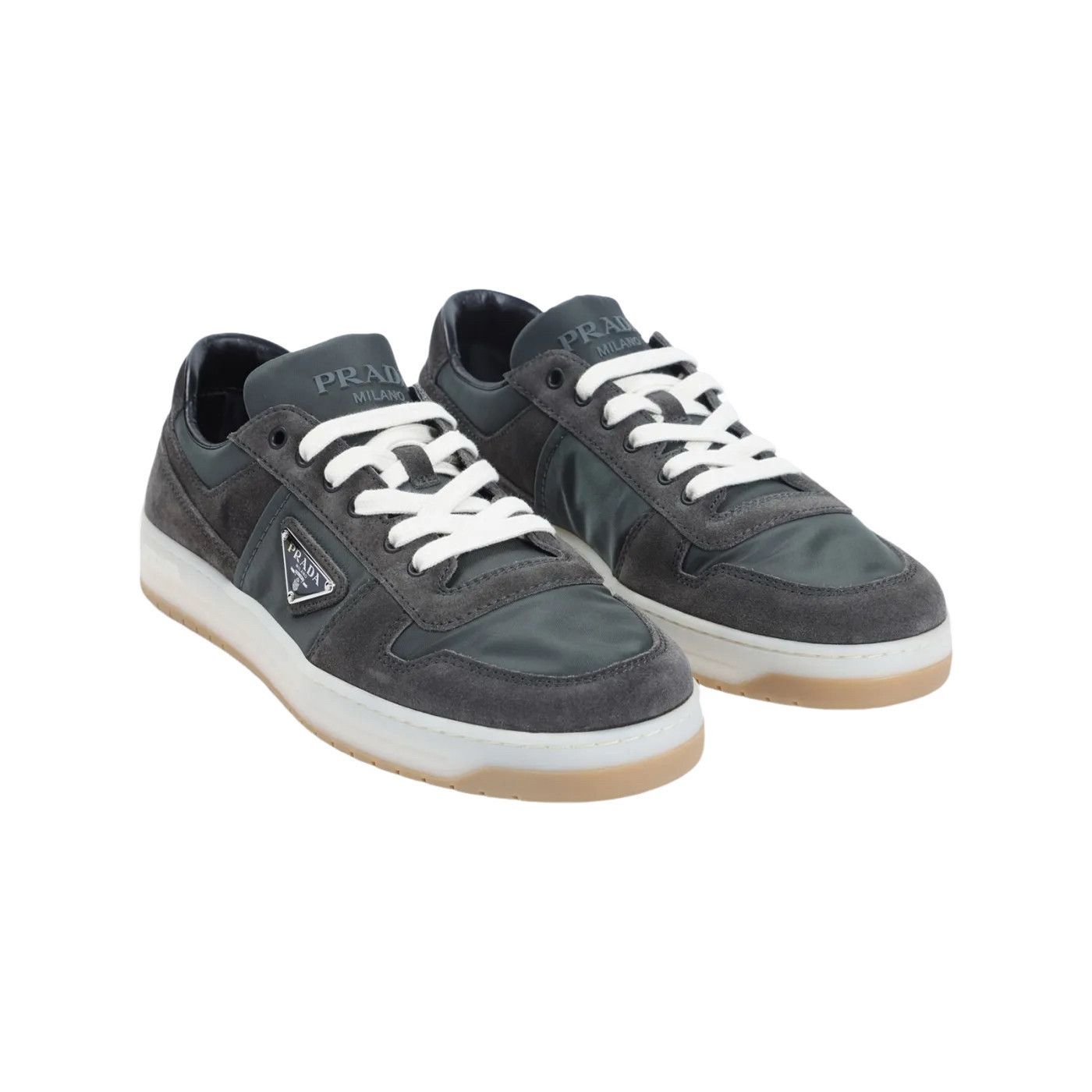 Prada PRADA Downtown Hematite Gray Suede Sneakers New And Authenti Size US 9.5 / EU 42-43 - 3 Thumbnail