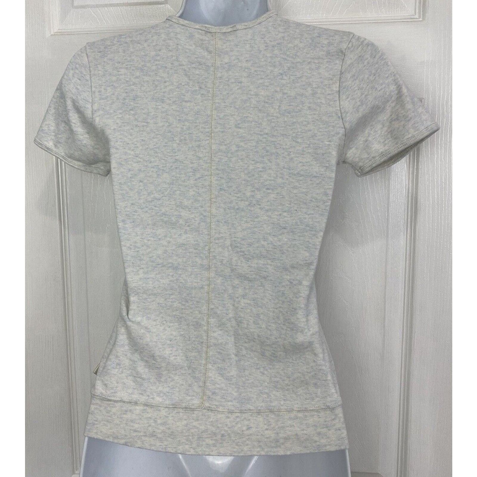 Henri Bendel Henri Bendel Spa Gray Solid Short Sleeve T-Shirt S Casual Size S / US 4 / IT 40 - 5 Thumbnail