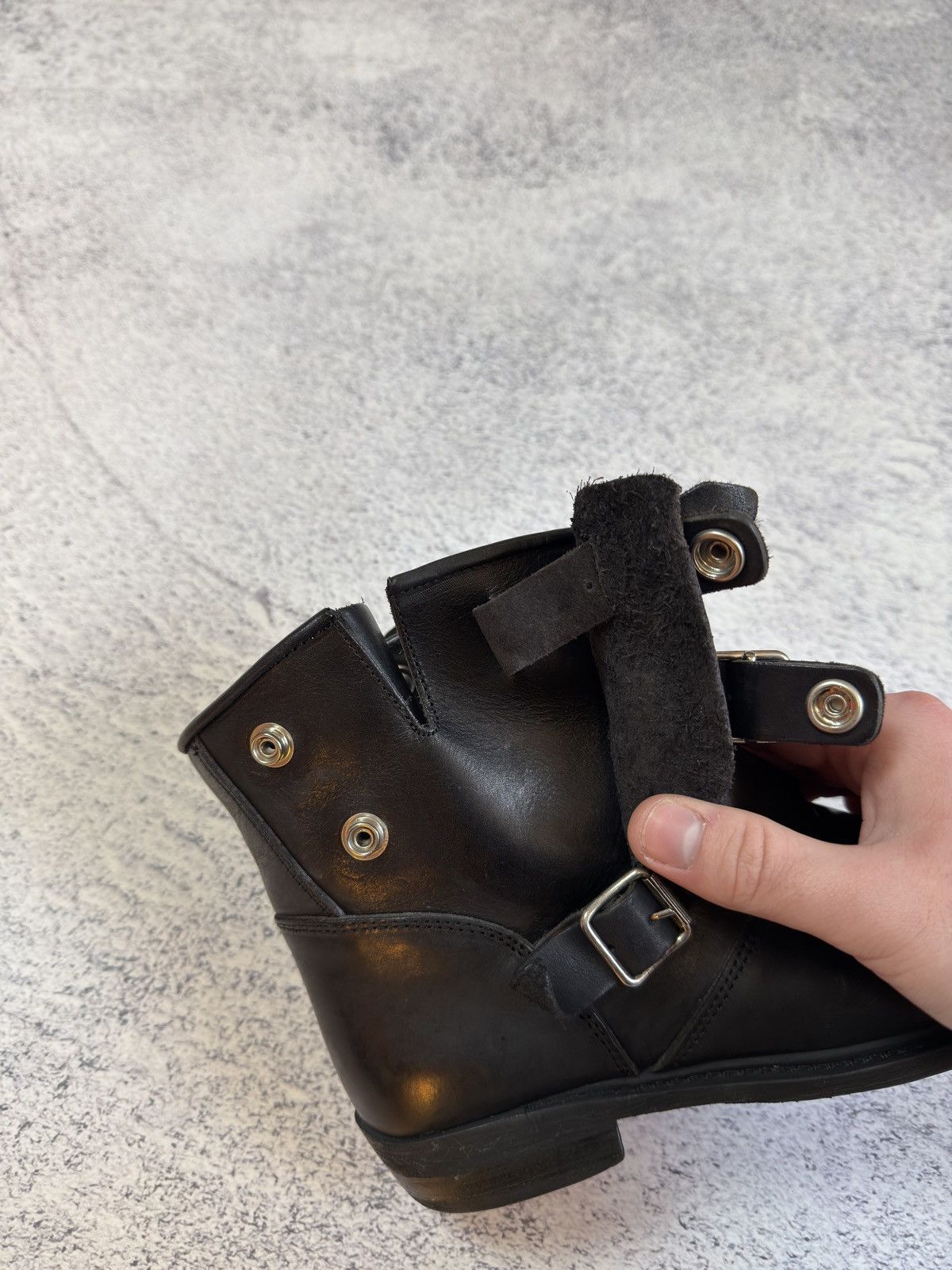Golden Goose Golden Goose Noha Triple Strap Biker Boots Black Leather Size US 10 / IT 40 - 10 Thumbnail