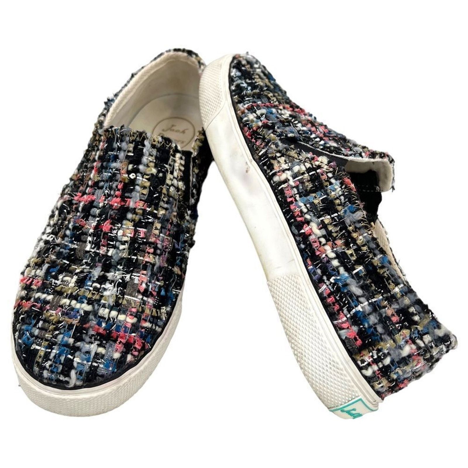 Jack Rogers Jack Rogers Anna Black Multi-Colored Metallic Tweed Sneakers Size US 6 / IT 36 - 10 Thumbnail
