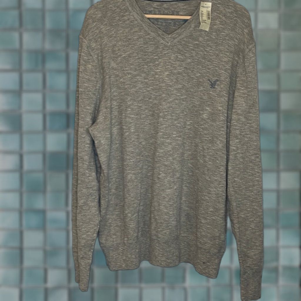 Vintage **American Eagle Men's XL Tan V-Neck Sweater NEW** User: American Eagle Men's XL Tan V-Neck Sweater NEW Size US XL / EU 56 / 4 - 1 Thumbnail