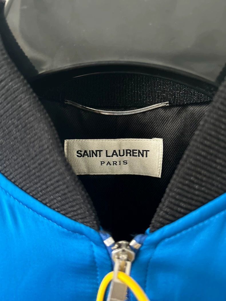 Saint Laurent Paris Saint Laurent Blue Shark Bomber Jacket- Size US L / EU 52-54 / 3 - 2 Thumbnail