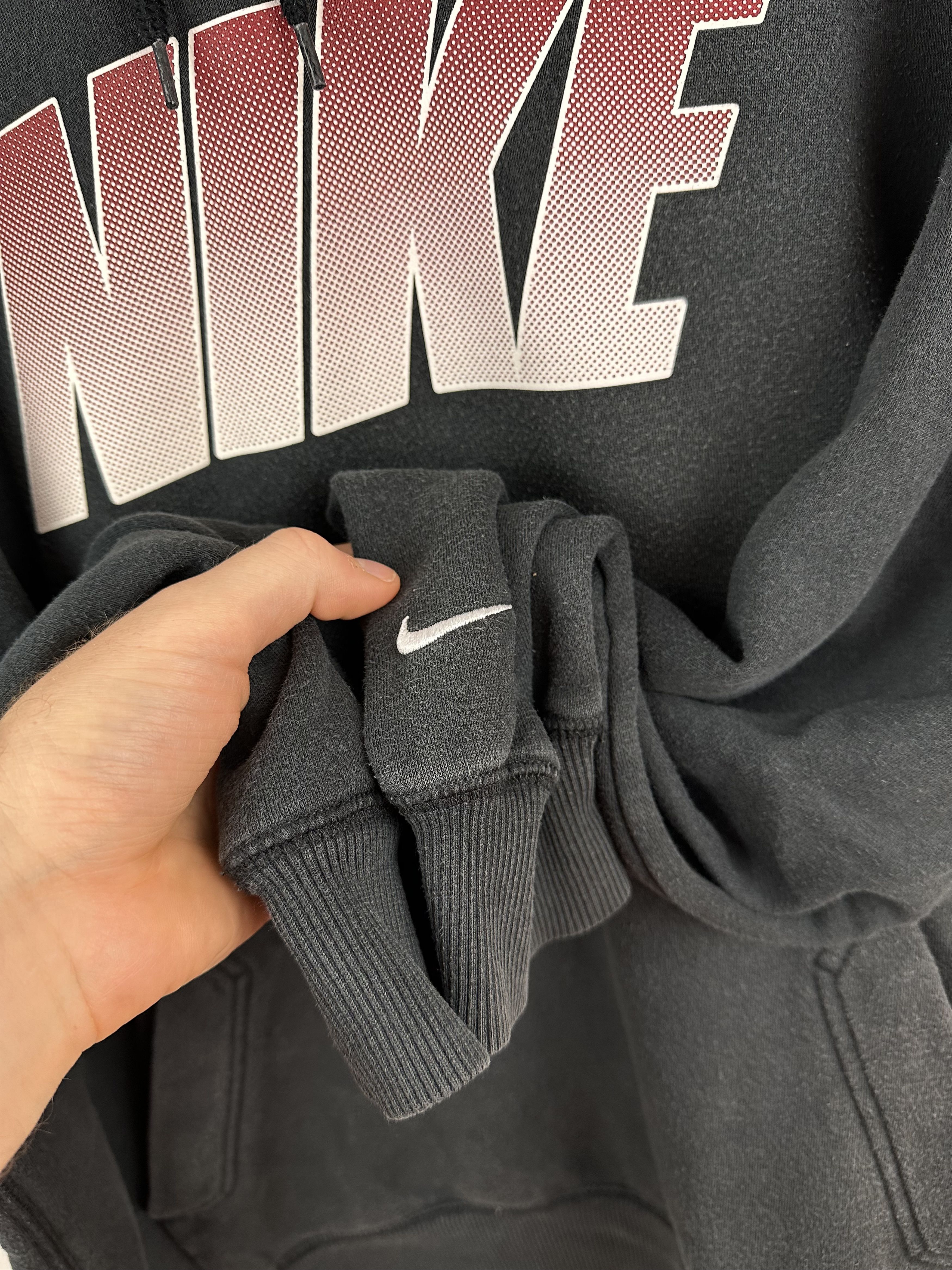 Nike × Vintage Vintage Nike Hoodie Jacket Swoosh Rare Hype Y2K Drill Size US L / EU 52-54 / 3 - 6 Thumbnail