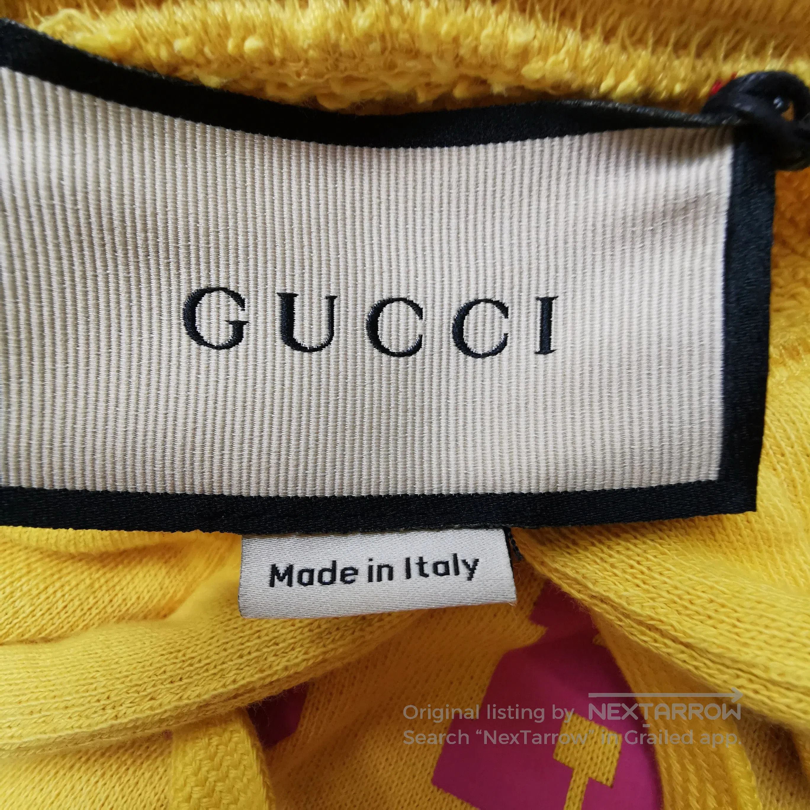 Gucci Gucci Yellow Logo Print Hoodie XS. Size US XS / EU 42 / 0 - 2 Thumbnail