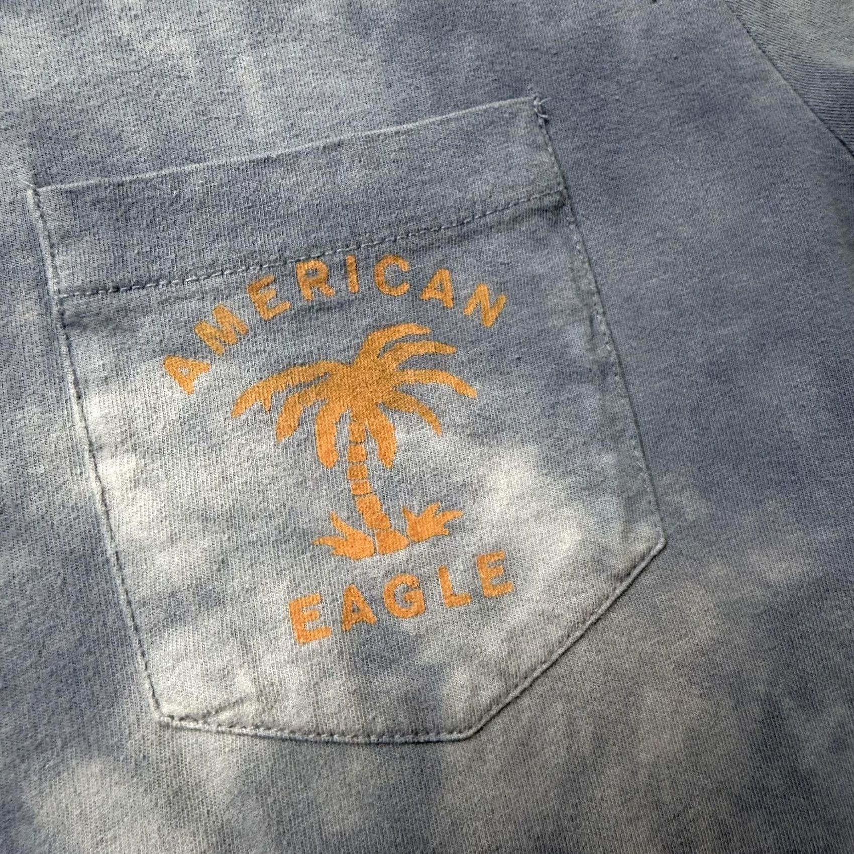 American Eagle Outfitters VINTAGE? No. American Eagle Outfitters Shirt Mens Medium Blue Palm Tree Pocket Tee T-Shirt Size US M / EU 48-50 / 2 - 2 Thumbnail