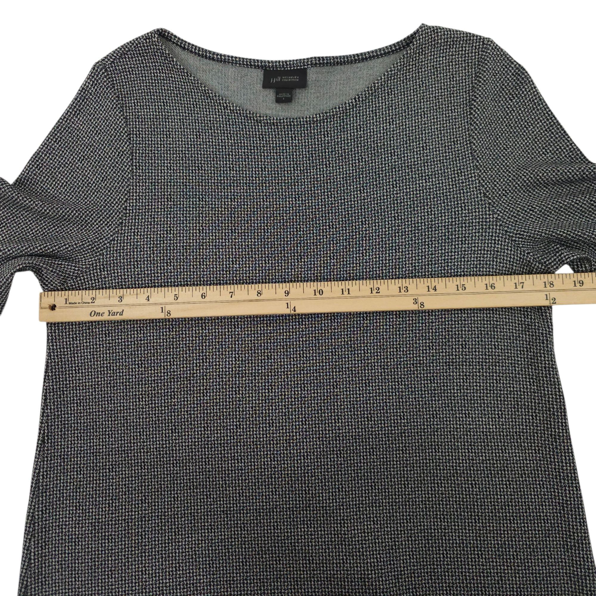 J. Jill J JILL Wearever Dress Womens S Gray Houndstooth Flutter Size S / US 4 / IT 40 - 7 Thumbnail