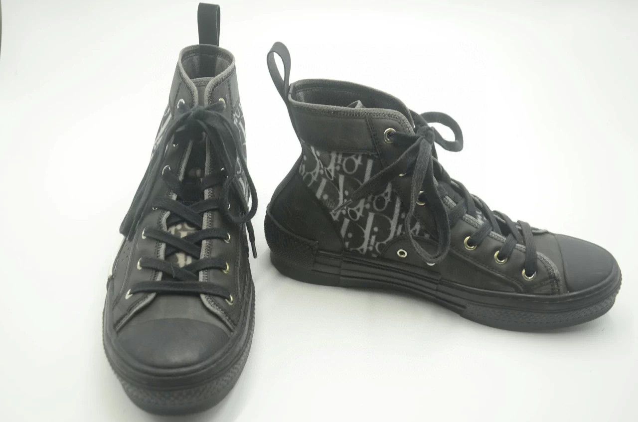 Dior Dior B23 High-Top Oblique Black Sneaker Size US 7.5 / EU 40-41 - 2 Thumbnail