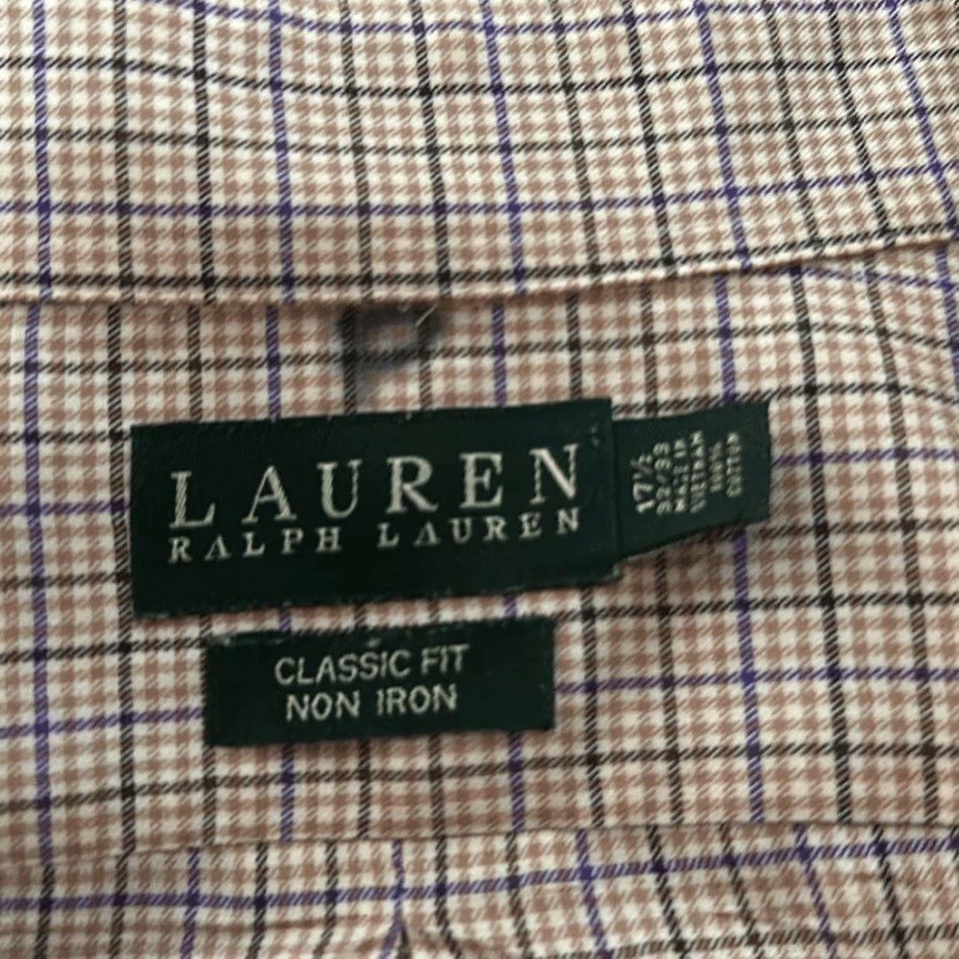 Ralph Lauren LAUREN RALPH LAUREN Shirt Mens Brown CHECKERED LONG SLEEVE Sz 17 1/2 Green Label Size US XXL / EU 58 / 5 - 5 Thumbnail
