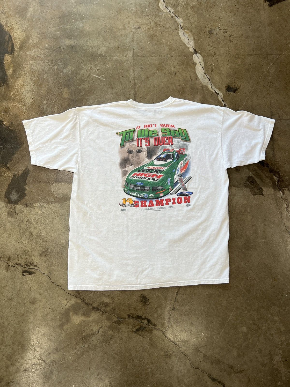 NASCAR × Vintage Vintage NASCAR John Force It's Over Tee Sz. XXXL Size US XXL / EU 58 / 5 - 2 Thumbnail