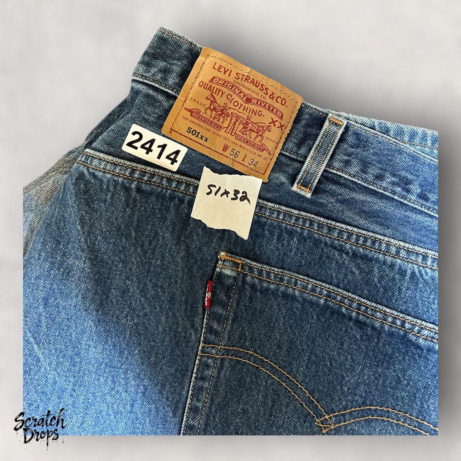 Levi's Vintage Levi’s 501xx Shrink-to-Fit Jeans USA W56 L34 501 Size US 42 / EU 58 - 2 Thumbnail