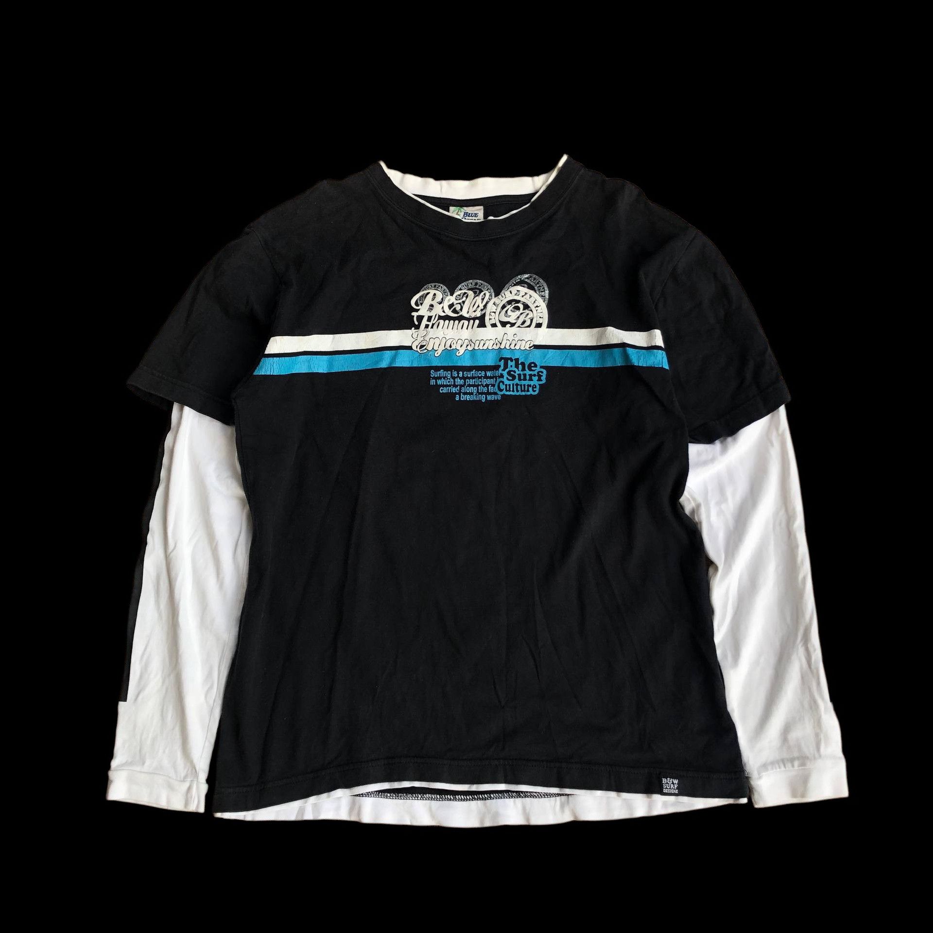 If Six Was Nine Japanese Double Layer Poem B&W Surf Vkei Y2k Size US L / EU 52-54 / 3 - 2 Thumbnail