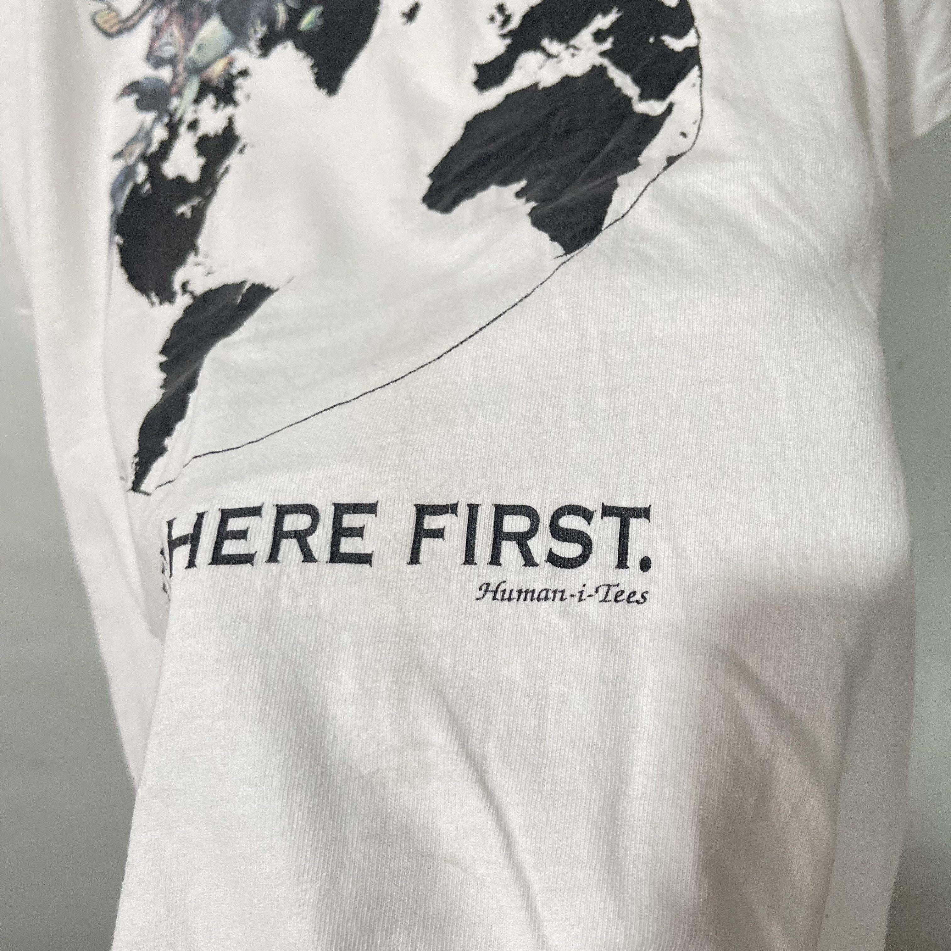 Vintage Vintage 90s Human I Tees Animal Earth T-Shirt Size US XL / EU 56 / 4 - 3 Thumbnail