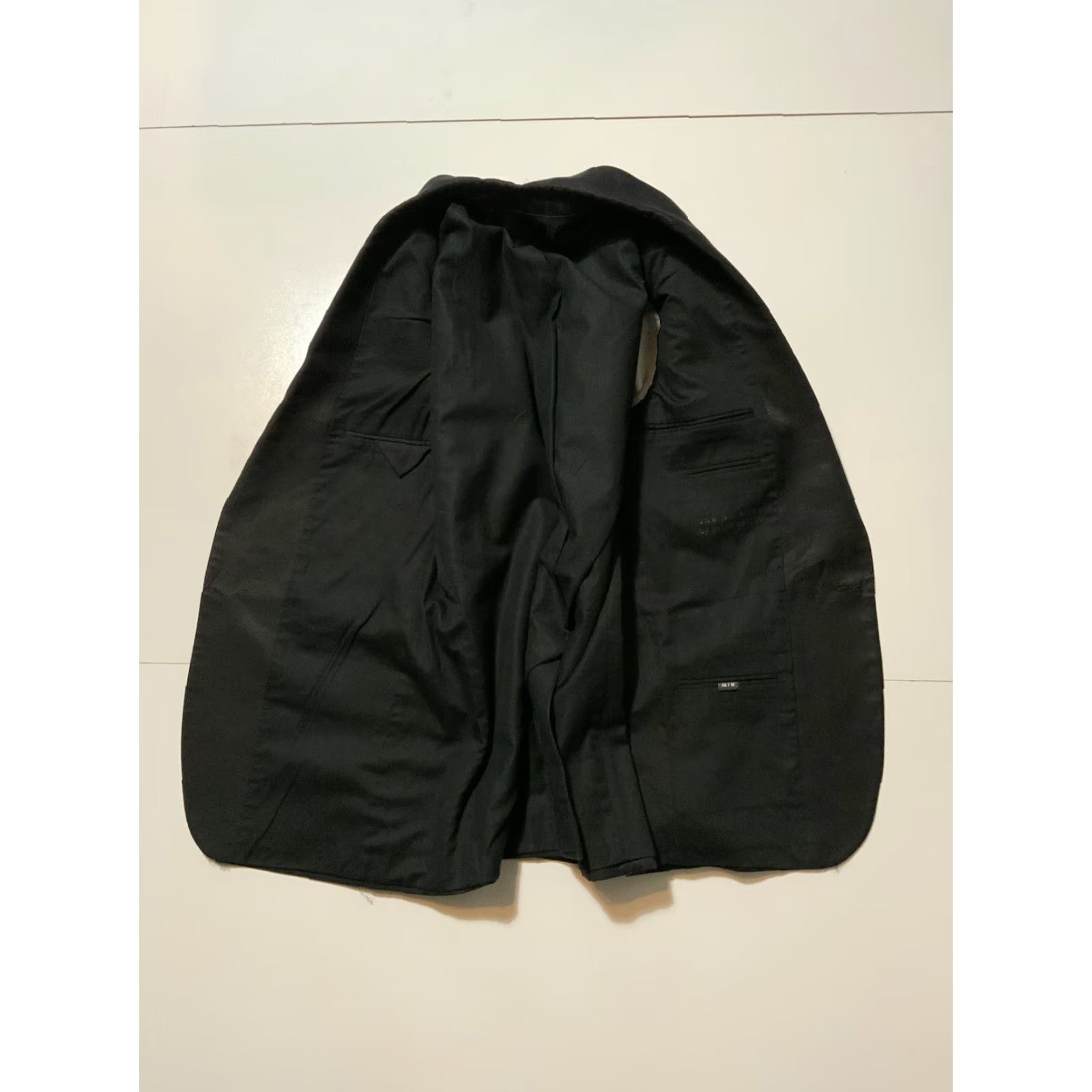 Petar Petrov VINTAGE Rare Petar Petrov One Button Blazer Jacket Sz.48M Blazer Mens Black Cotton Blend 40" Chest 27" Length 24.5" Sleeve Size 48R - 3 Thumbnail