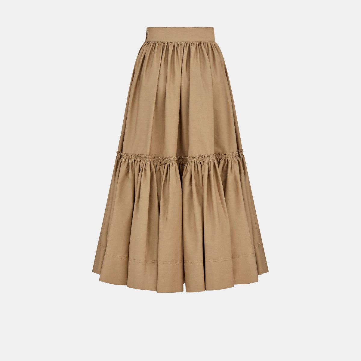 Dior o1bcso1str0225 Flared Mid-Length Skirt in Beige Size 30" / US 8 / IT 44 - 2 Thumbnail