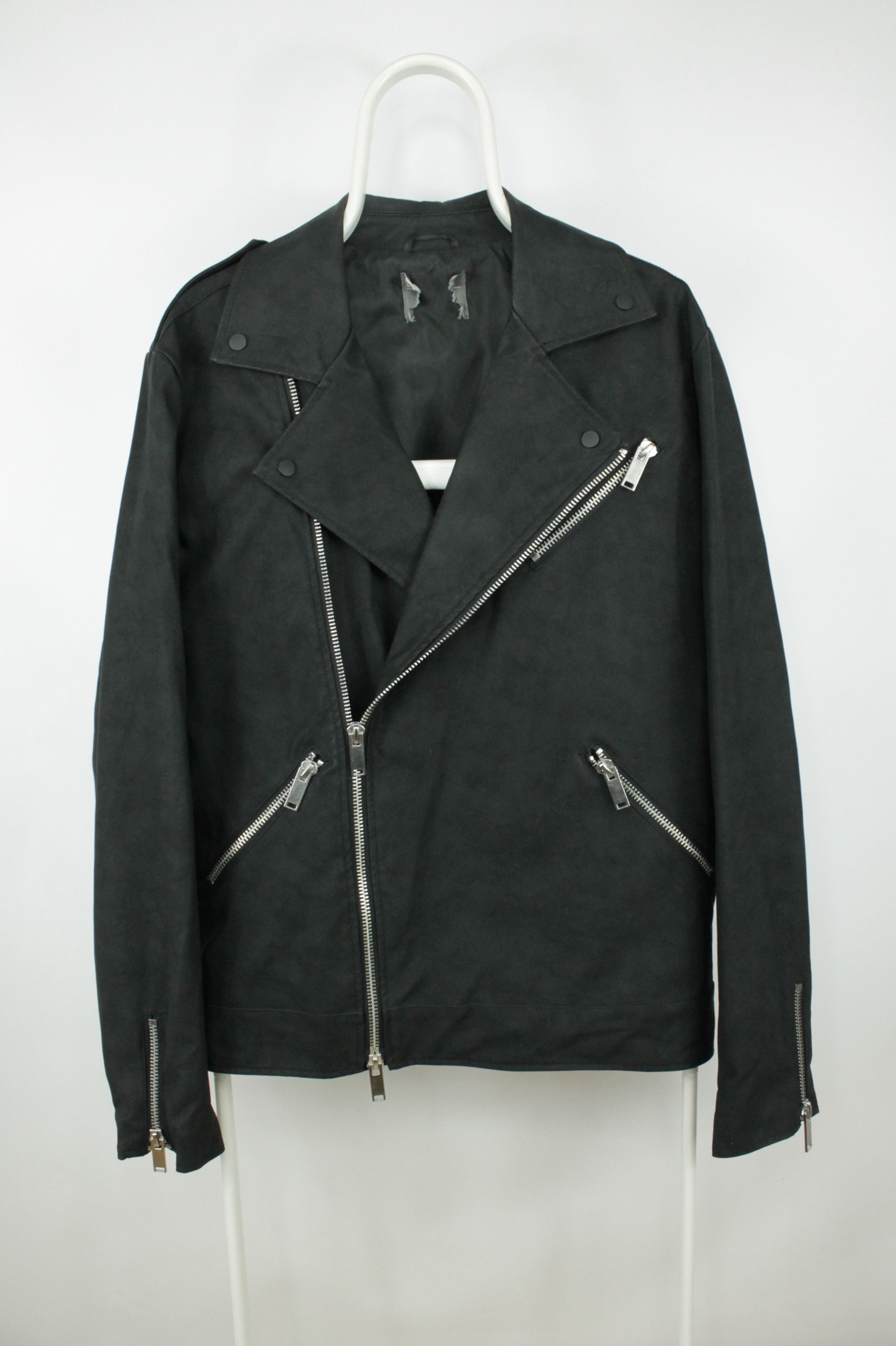 Asos Asos Black Matte Leather Biker Jacket Size US M / EU 48-50 / 2 - 1 Thumbnail
