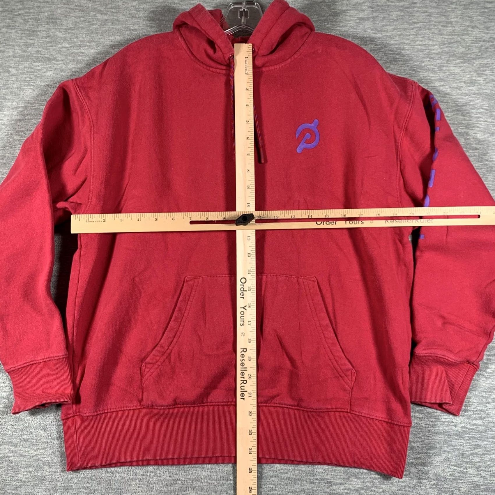 Vintage Peloton Mens Small Red Hoodie Pullover Graphics Sweatshirt Hooded Pocket Drawstring Graphic Print Size US S / EU 44-46 / 1 - 6 Thumbnail