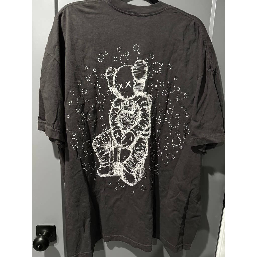 Kaws x Kid Cudi Man on the moon shirt glow in the dark XL