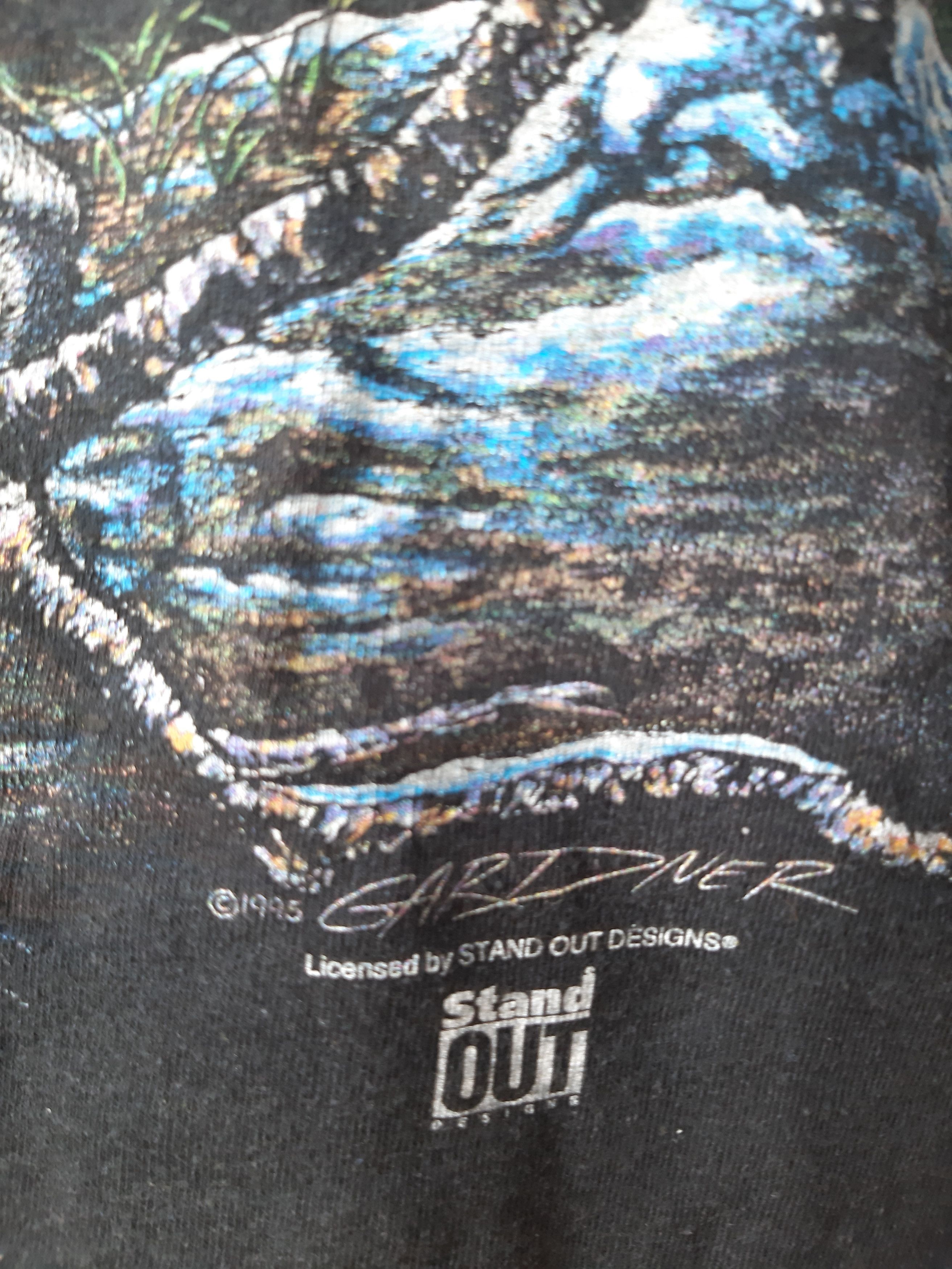 Anvil × Vintage Vintage WOLF 90’s T-shirt Stand Out Designs Gardner 1995 Size US XXL / EU 58 / 5 - 3 Thumbnail