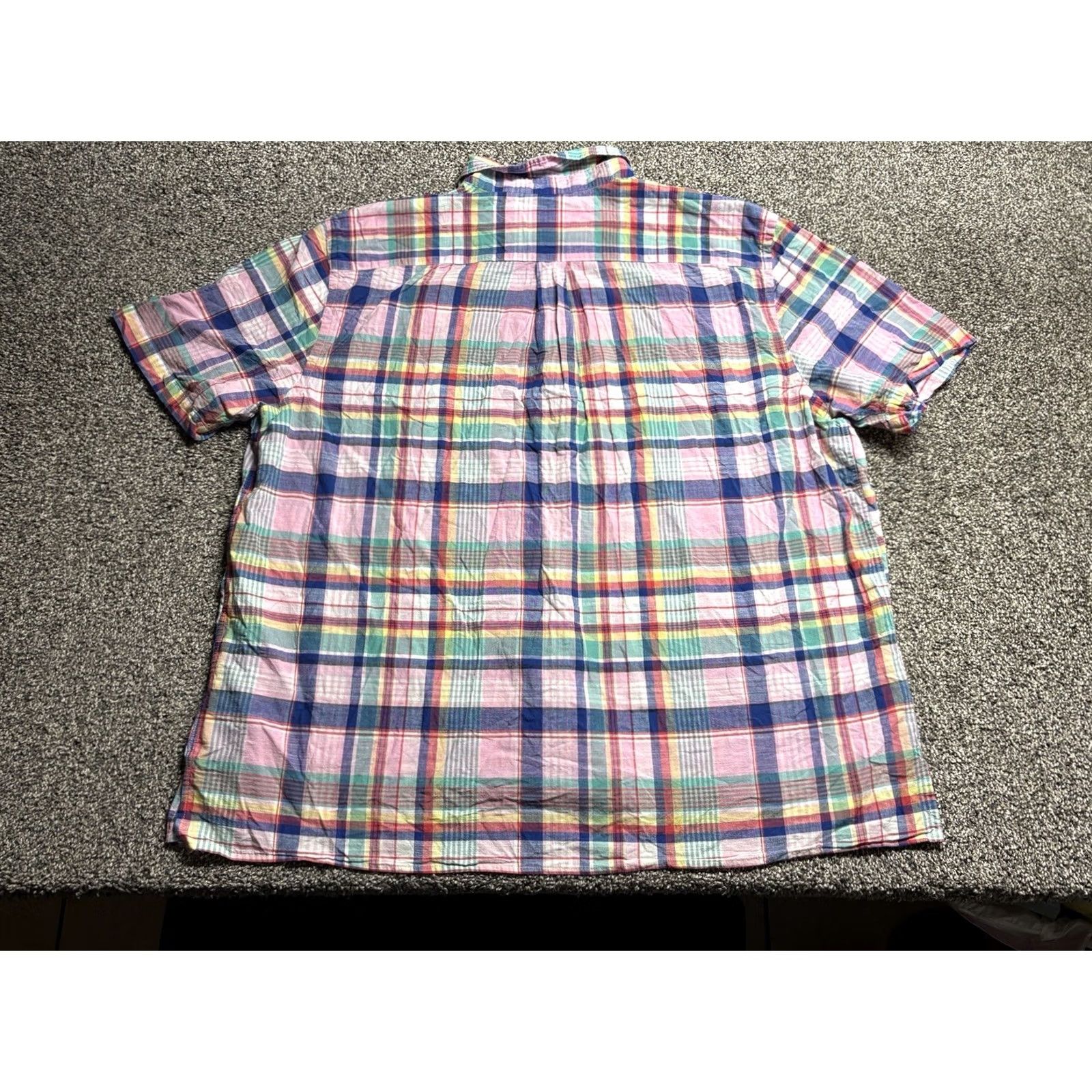 Brooks Brothers Brooks Brothers Pink Plaid Button Short Sleeve Lightweight Shirt Mens 2XLT Tall Size US XXL / EU 58 / 5 - 2 Thumbnail
