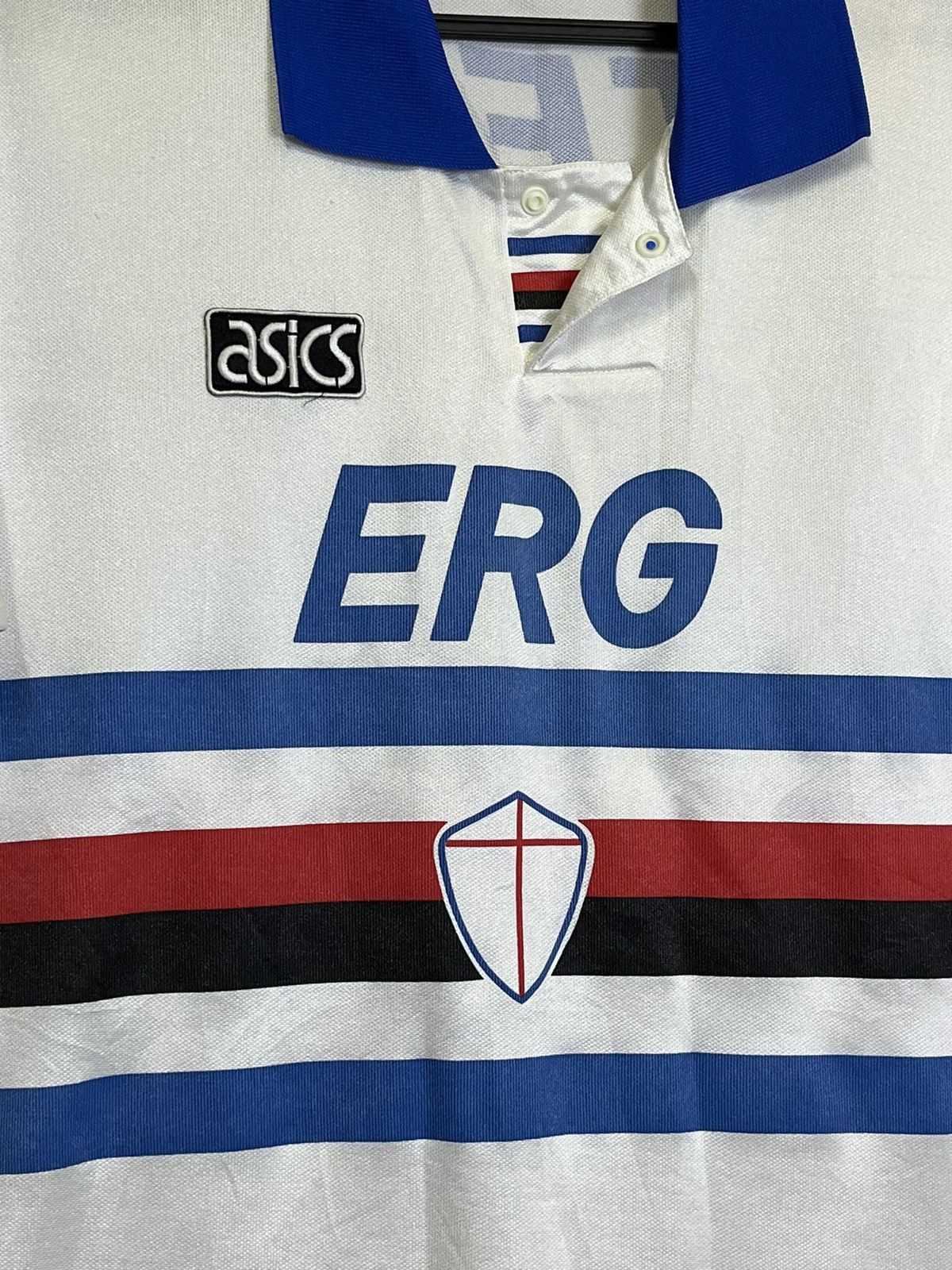 Vintage RARE🔥VINTAGE 90s SAMPDORIA 92-93 by ASICS AWAY JERSEY Size US M / EU 48-50 / 2 - 4 Thumbnail