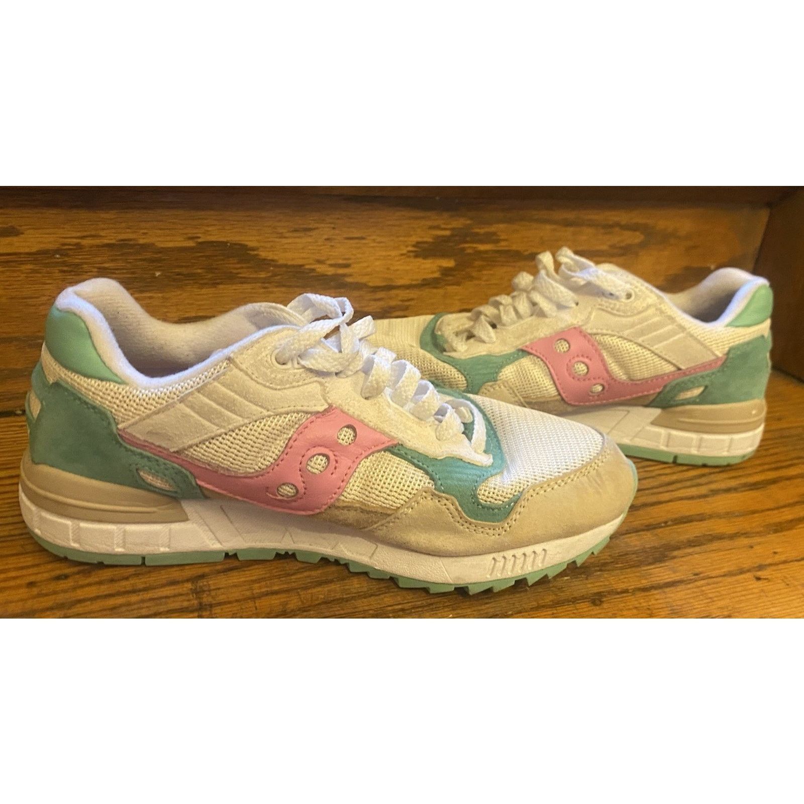 Saucony Saucony Shadow 5000 S70665-34 Beige Pink Teal Men's 6.5 Size US 6.5 / EU 39-40 - 6 Thumbnail