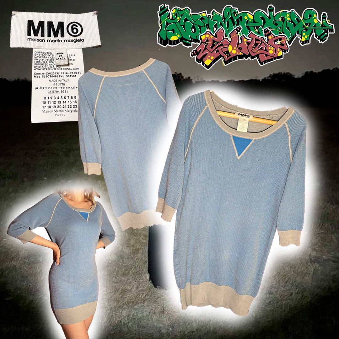 Designer × Maison Margiela × Vintage KNITTED DRESS MAISON MARTIN MARGIELA BLUE🧿 Size M / US 6-8 / IT 42-44 - 1 Thumbnail