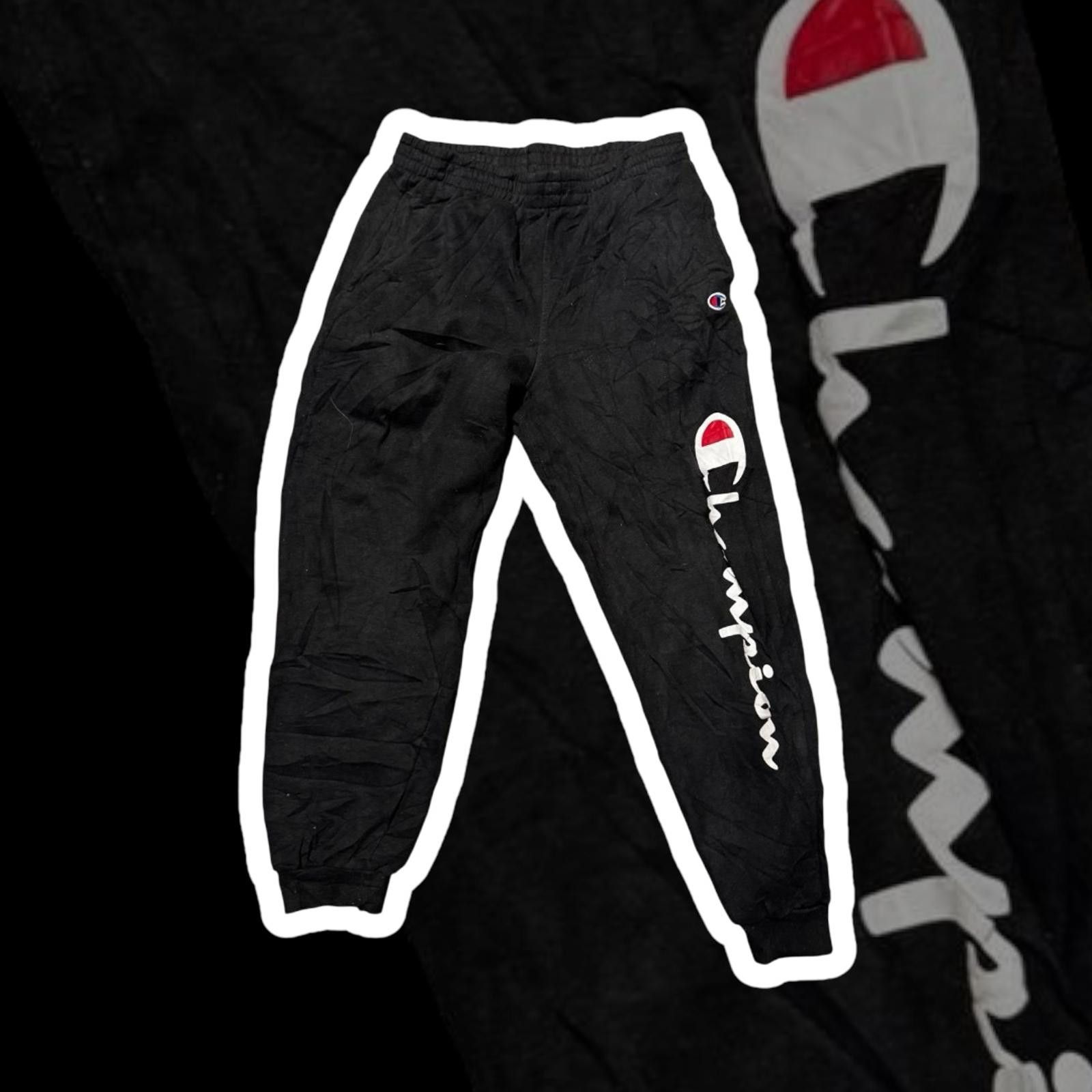 Champion Champion Black Athletic Joggers with Logo Size US 26 / EU 42 - 1 Thumbnail